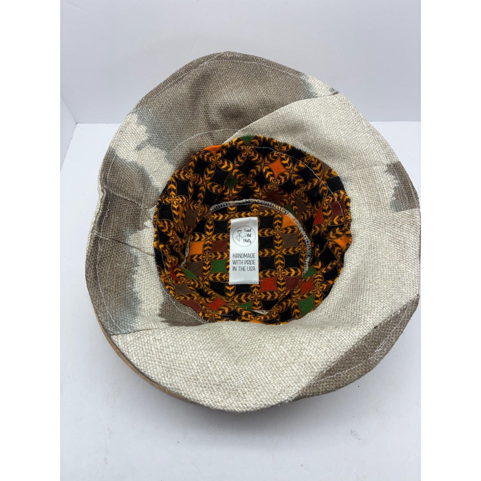 Other Upcycled Canvas Bucket Hat, Handmade Floppy Brim Hat, Flanne Size ONE SIZE - 11 Thumbnail