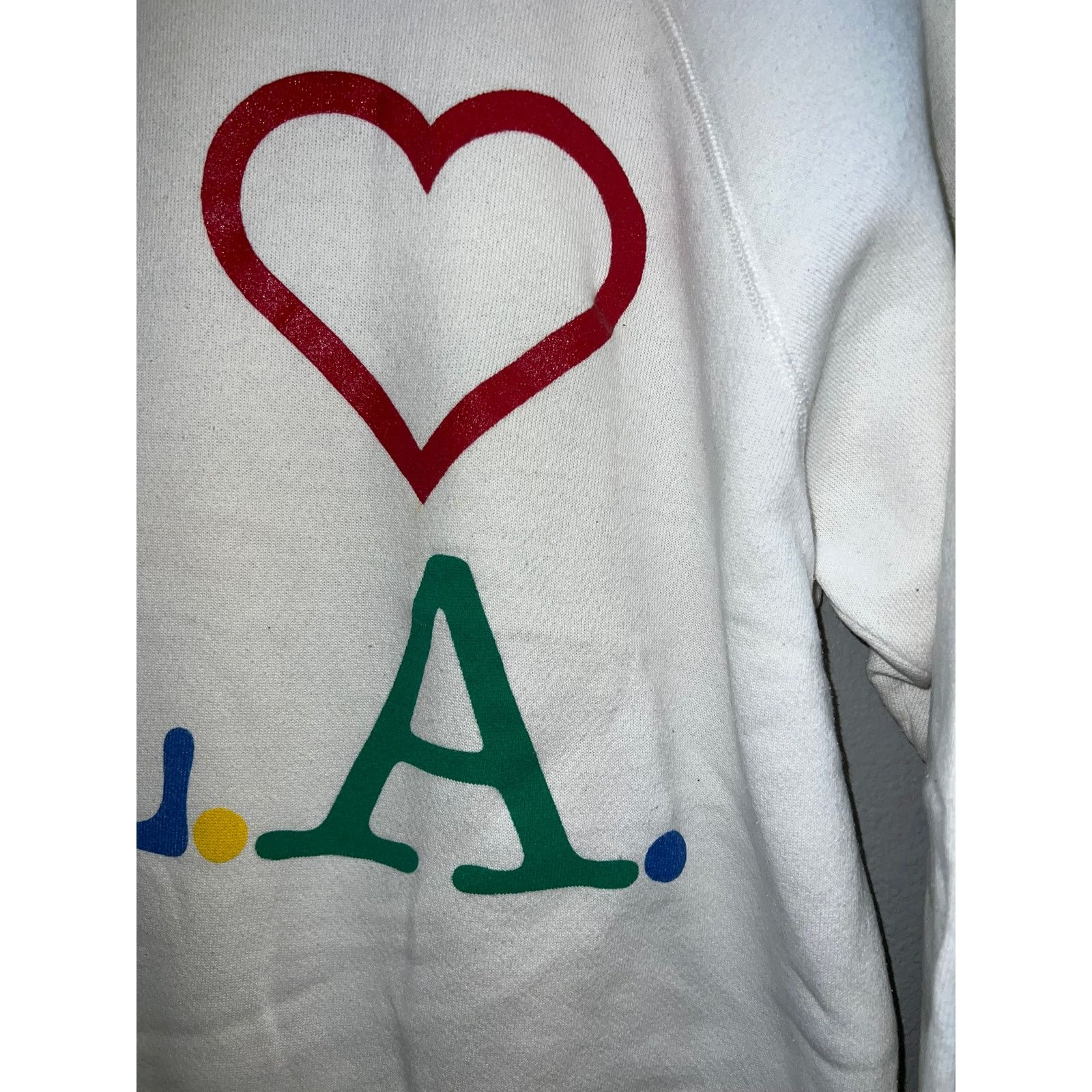 Vintage Vintage Los Angeles Sweatshirt I Love Heart LA Crewneck 90s Size US L / EU 52-54 / 3 - 3 Thumbnail