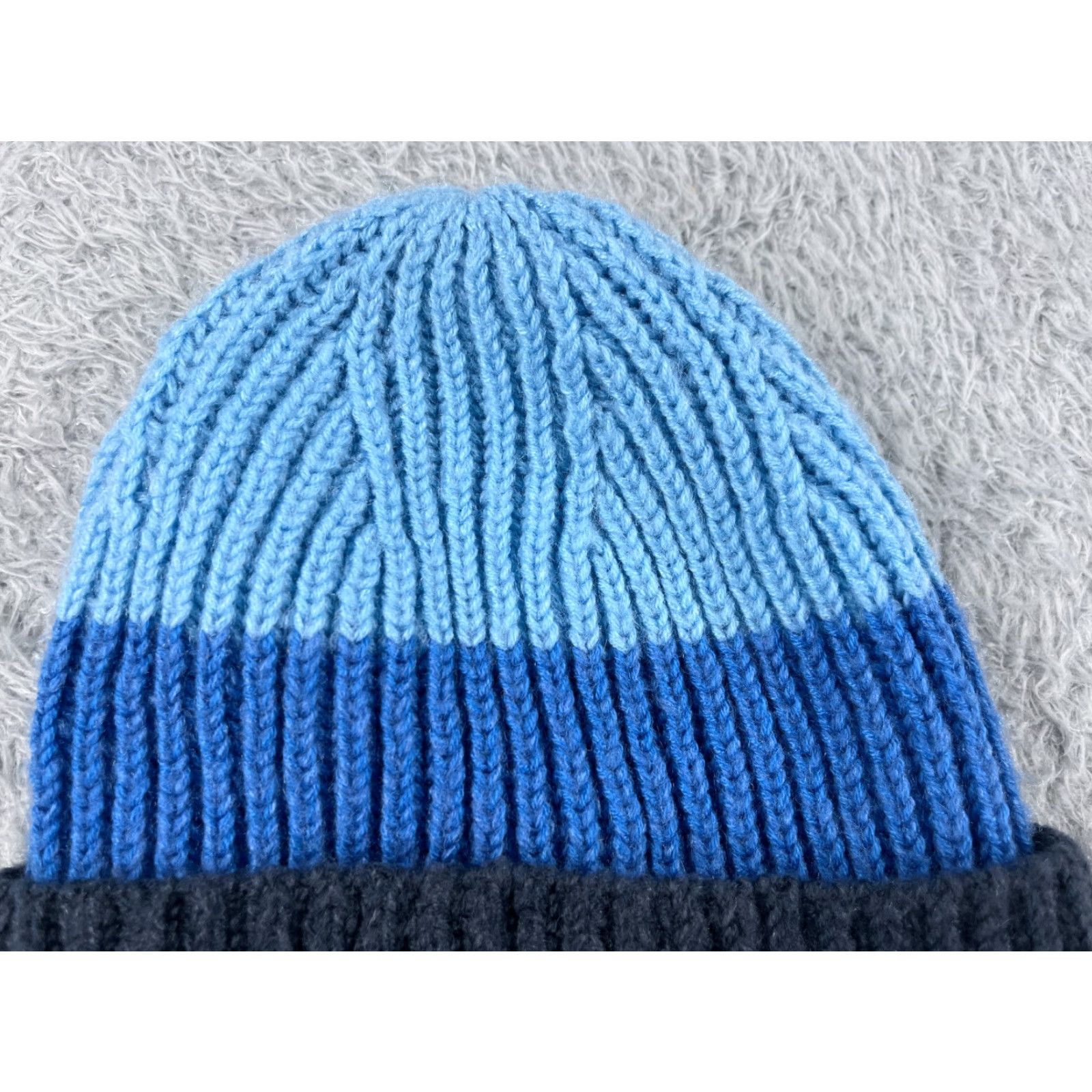Vintage Target Beanie Adult One Size Blue Stripe Knit Acrylic Polyester Blend Knit Beanie Target Unisex Adults Mens Womens Size ONE SIZE - 2 Thumbnail