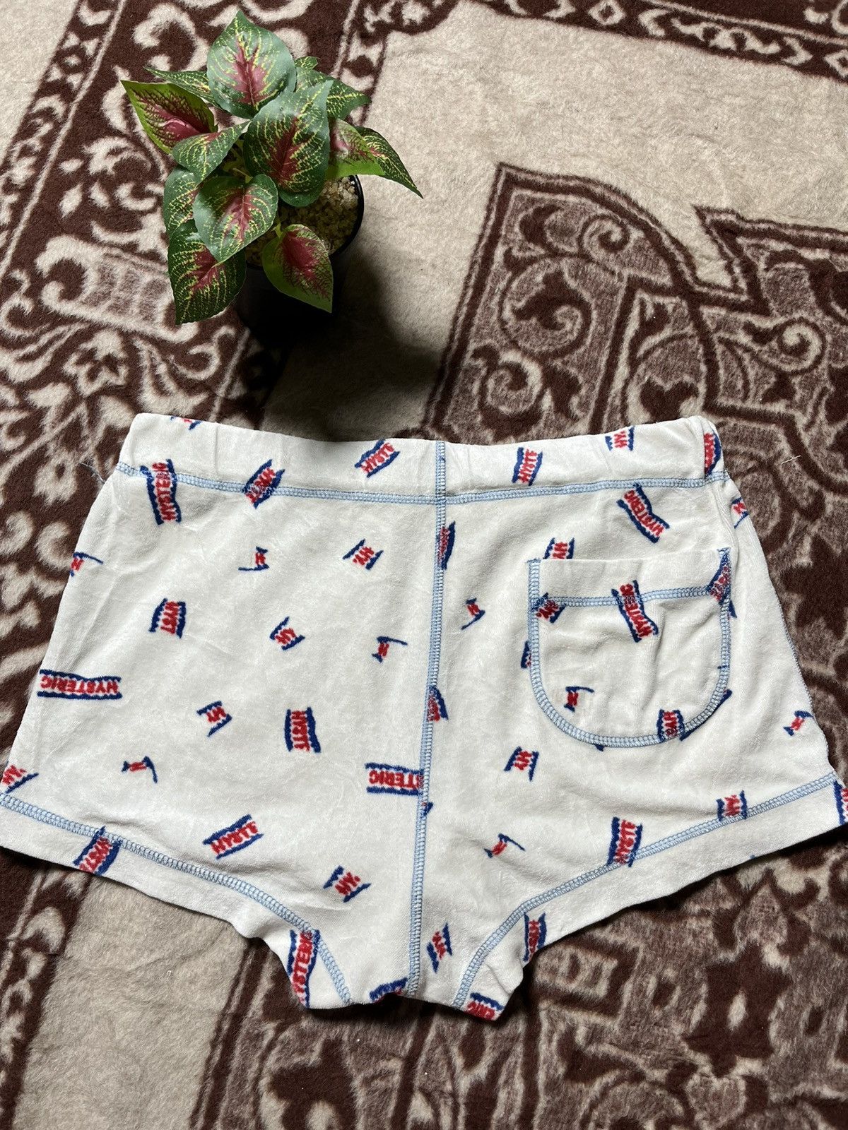 Hysteric Glamour × Japanese Brand × Vintage 🔥Vintage Hysteric Glamour Full Print Logo Sexy Short Pants 🇯🇵 Size 29" - 2 Thumbnail