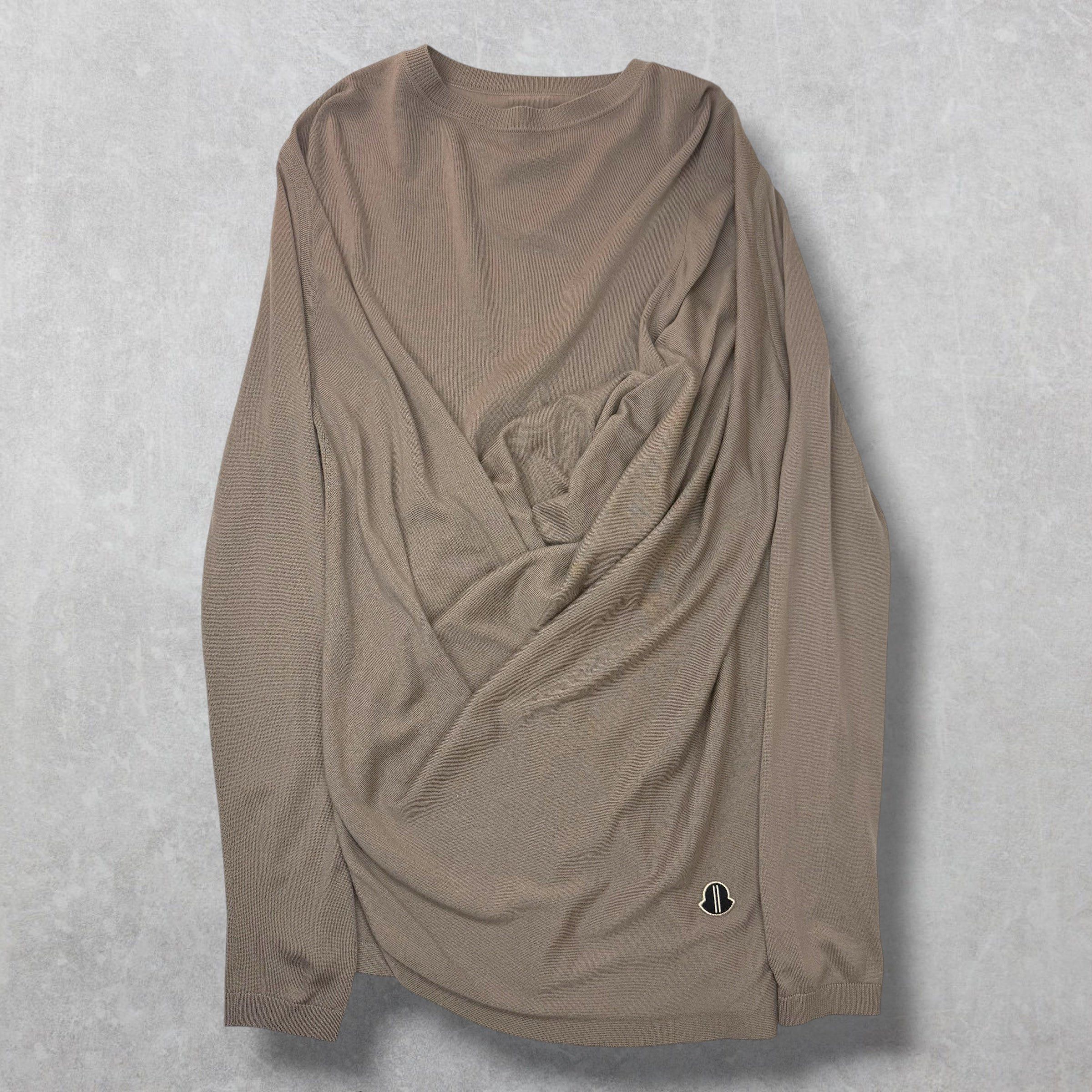 Moncler × Rick Owens Rick Owens x Moncler Cashmere Drapefront Sweater S Size S / US 4 / IT 40 - 1 Thumbnail