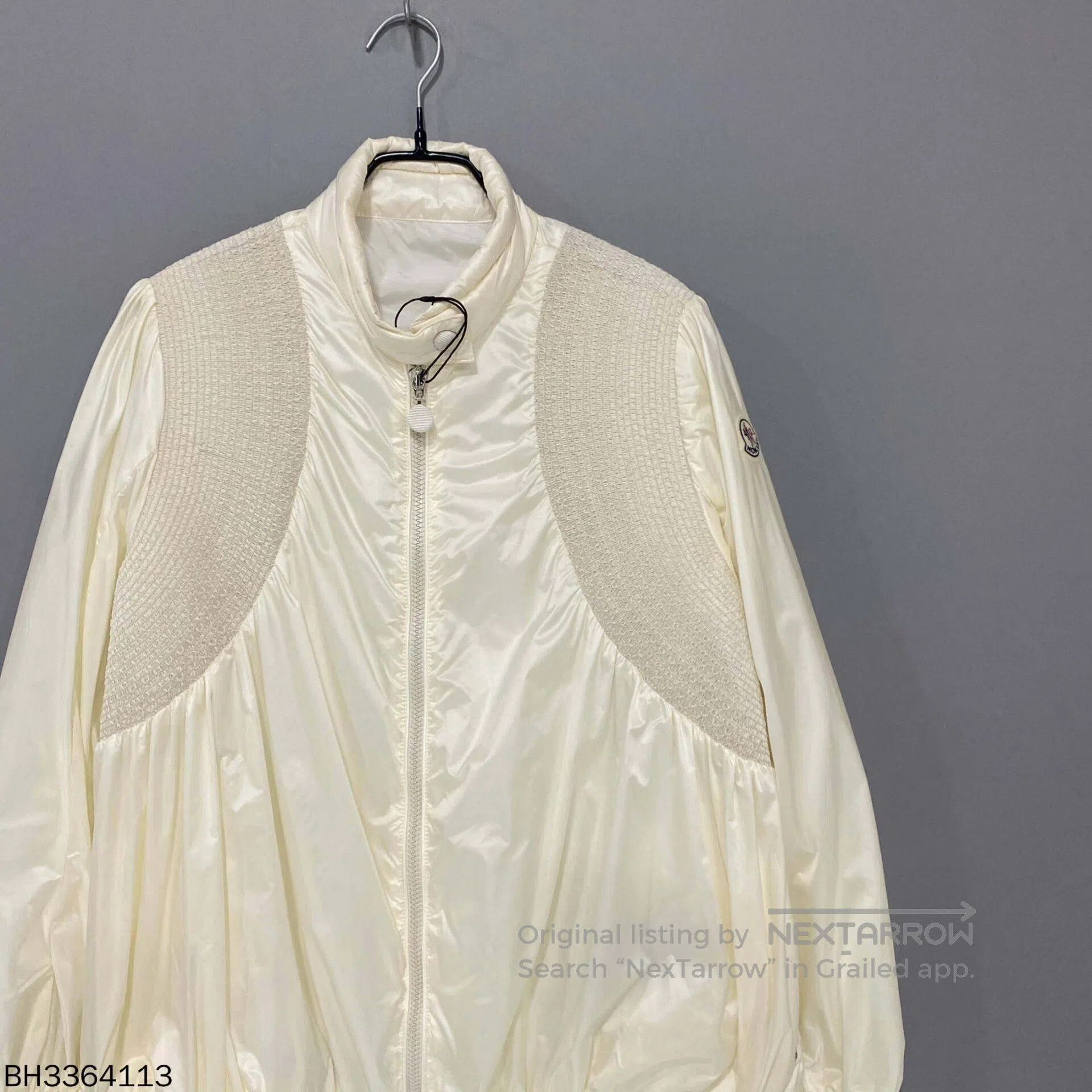 Moncler moncler cream logo zip-up jacket. Size US M / EU 48-50 / 2 - 3 Thumbnail