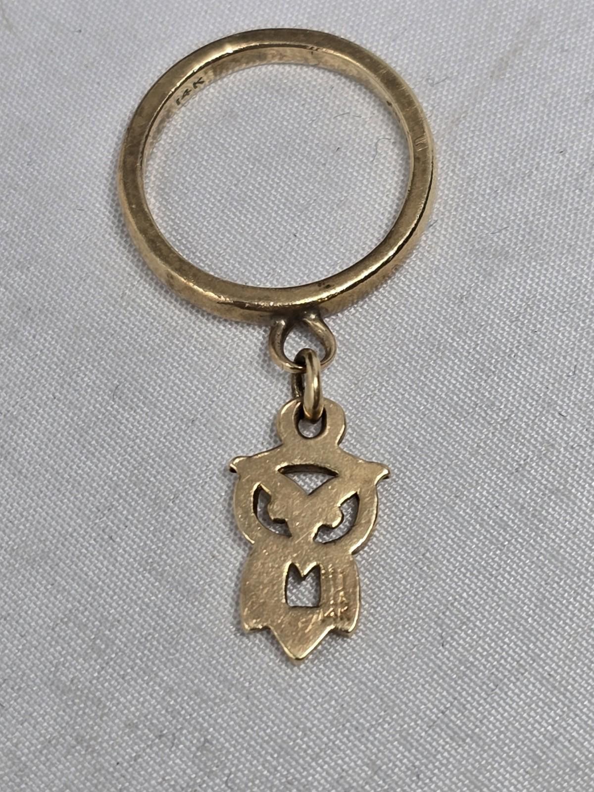 Other James Avery 14K Gold Owl Charm Ring Size 3 Retired Size ONE SIZE - 2 Thumbnail