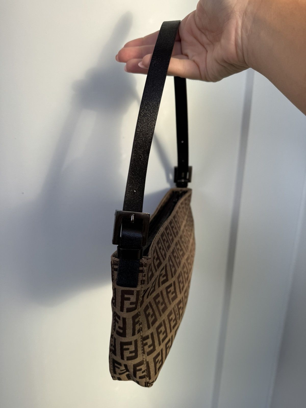 Fendi Vintage Fendi Mini Baguette – Brown FF Zucchino Canvas Size ONE SIZE - 6 Thumbnail