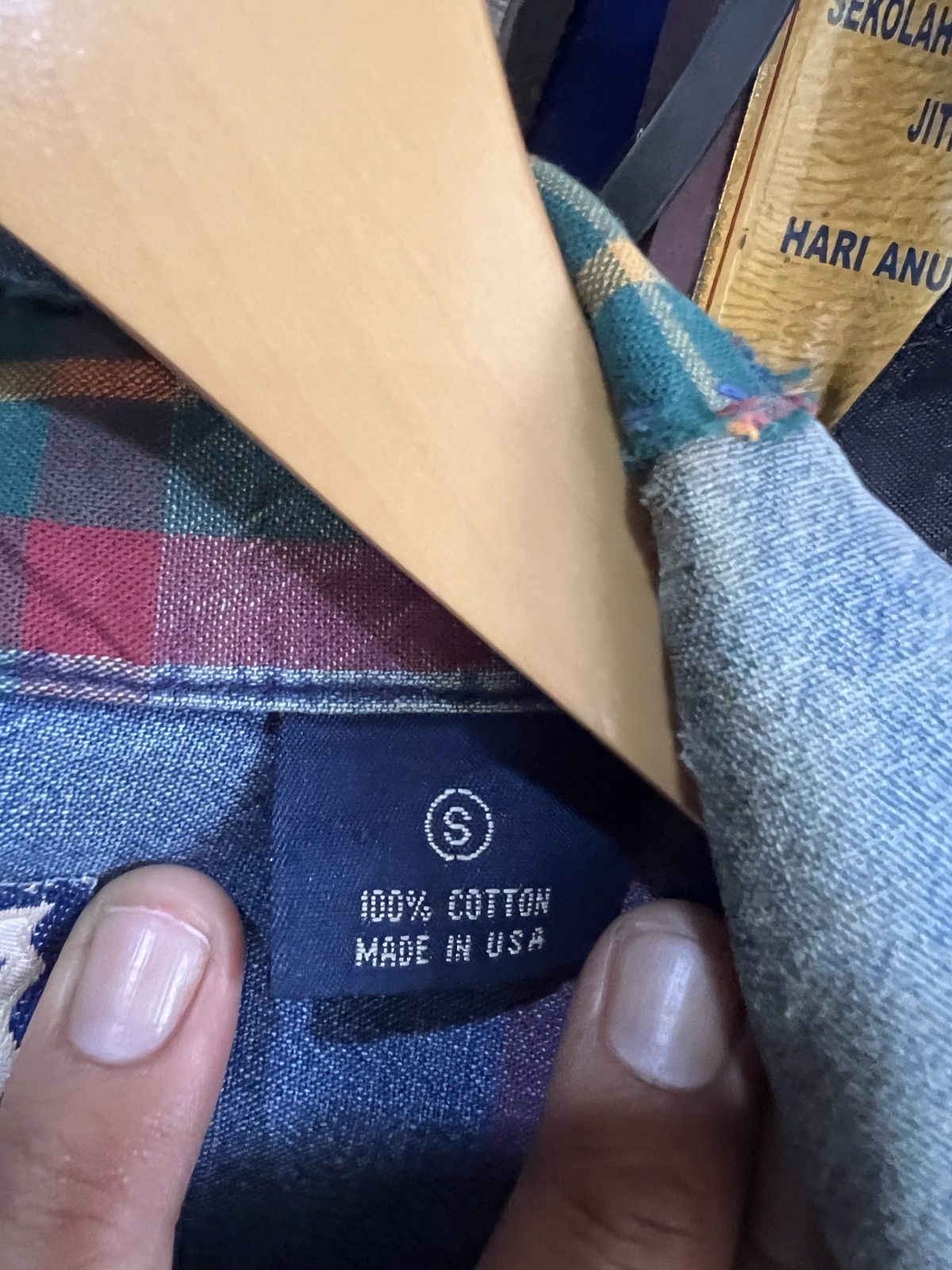 Lee 🔥Distressed Vintage Lee Made in Usa Flannel Size US M / EU 48-50 / 2 - 19 Thumbnail