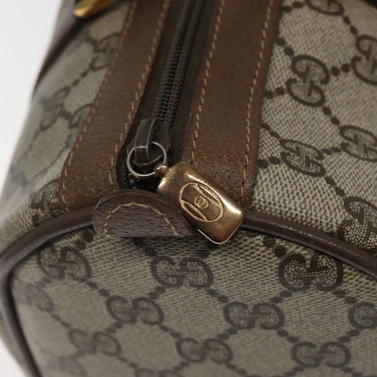 Gucci GUCCI GG Supreme Web Sherry Line Hand Bag Pvc Leather Beige Size ONE SIZE - 16 Thumbnail