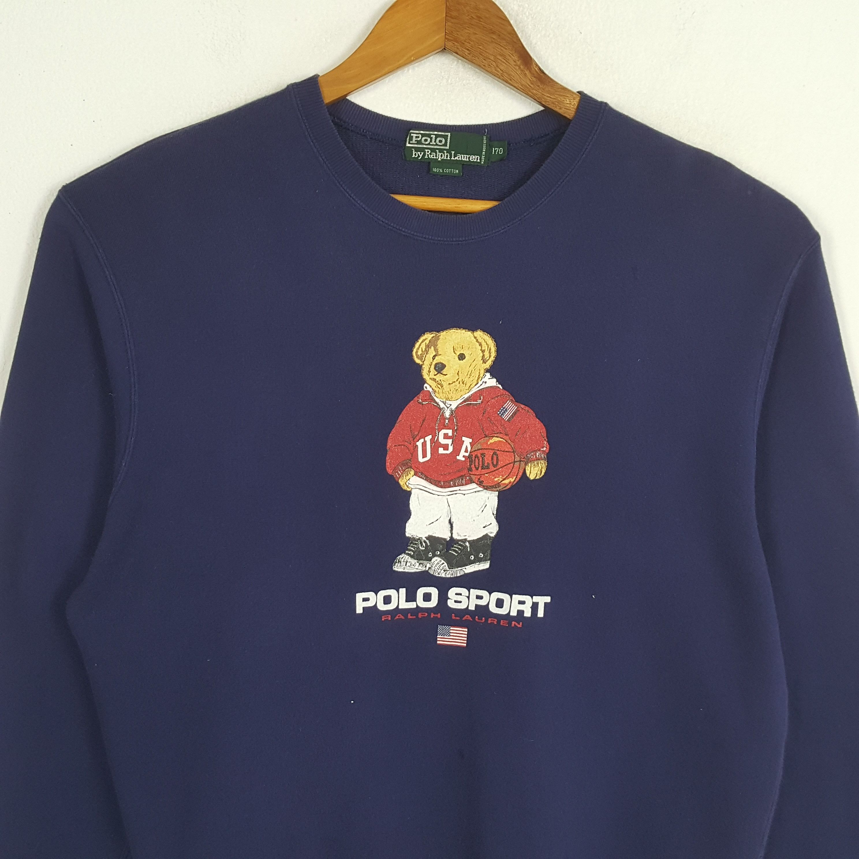 Polo Ralph Lauren × Vintage Vintage POLO BEAR by RALPH LAUREN Fashion Brand Sweatshirts Size US M / EU 48-50 / 2 - 2 Thumbnail