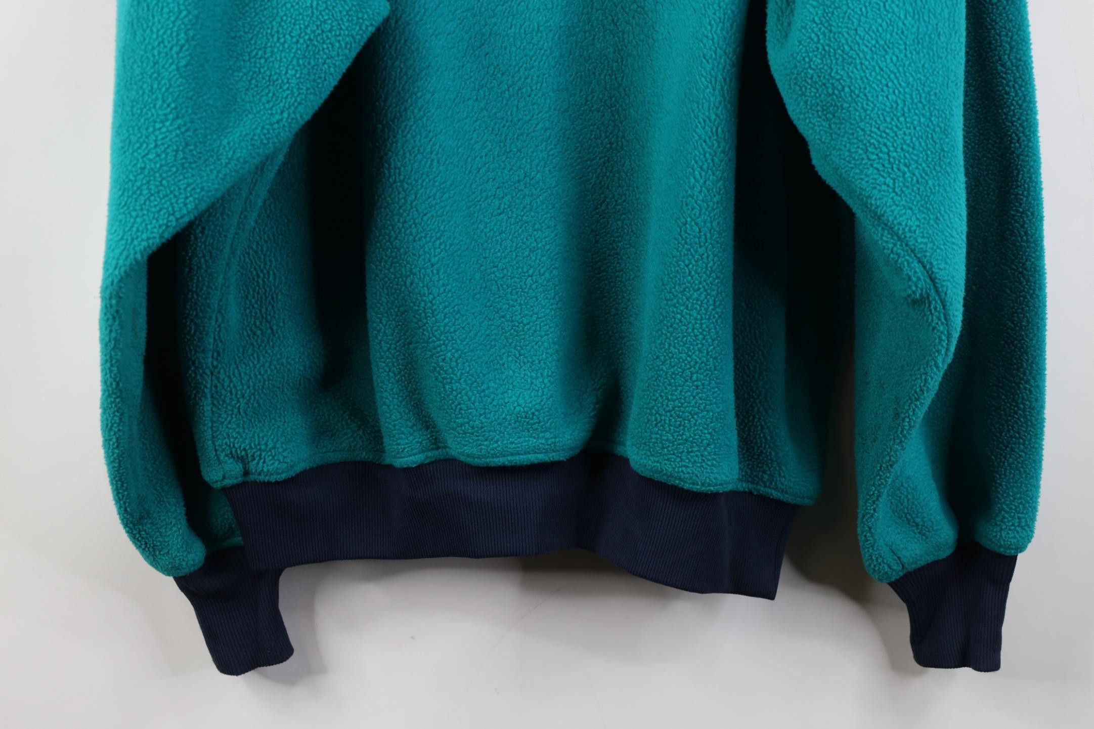 Lands' End Vintage 90s Lands End Ringer Fleece Sweatshirt Teal USA Size US M / EU 48-50 / 2 - 14 Thumbnail