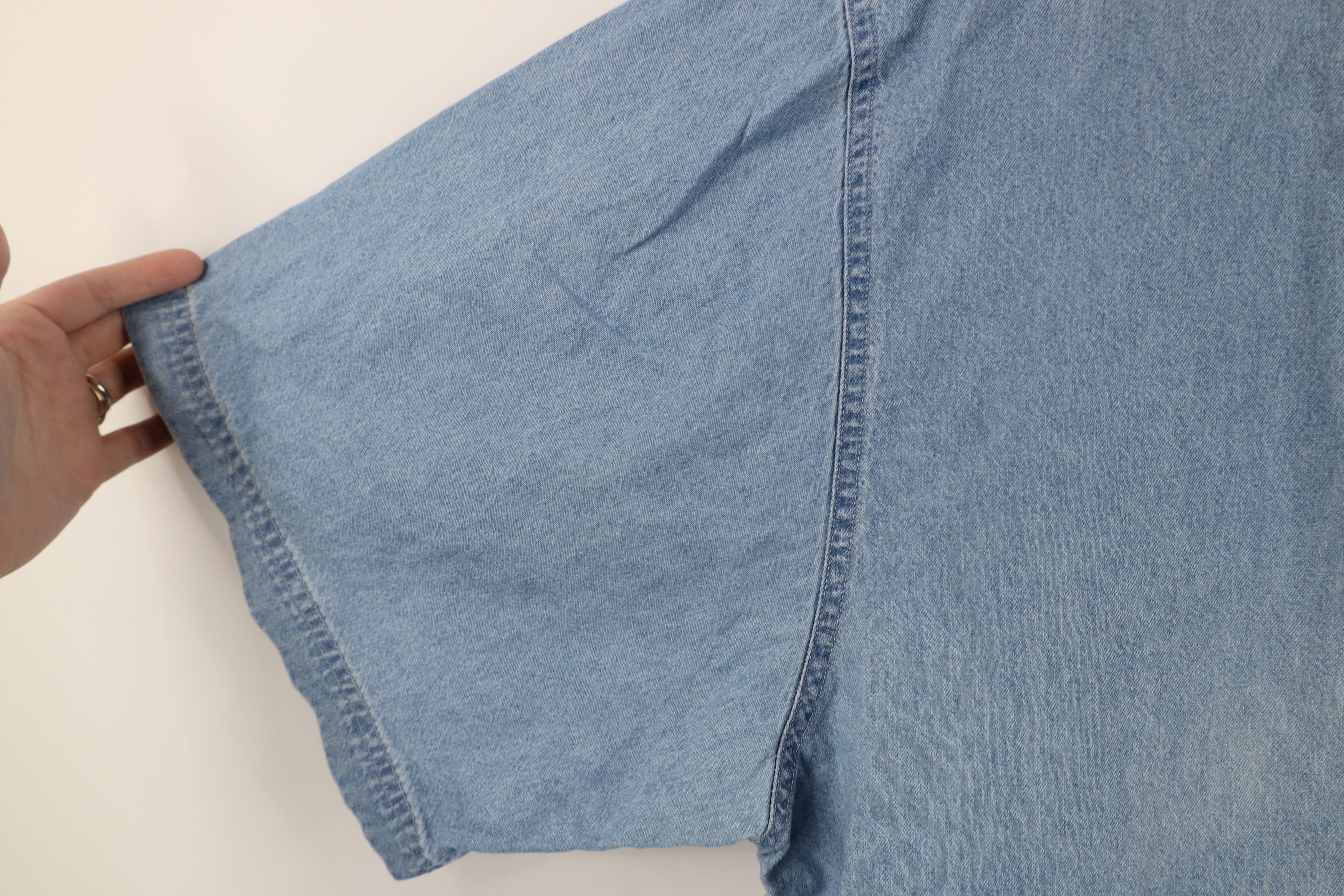 Vintage Vintage Y2K American Festival Denim Jean Button Down Shirt Size US XXL / EU 58 / 5 - 10 Thumbnail