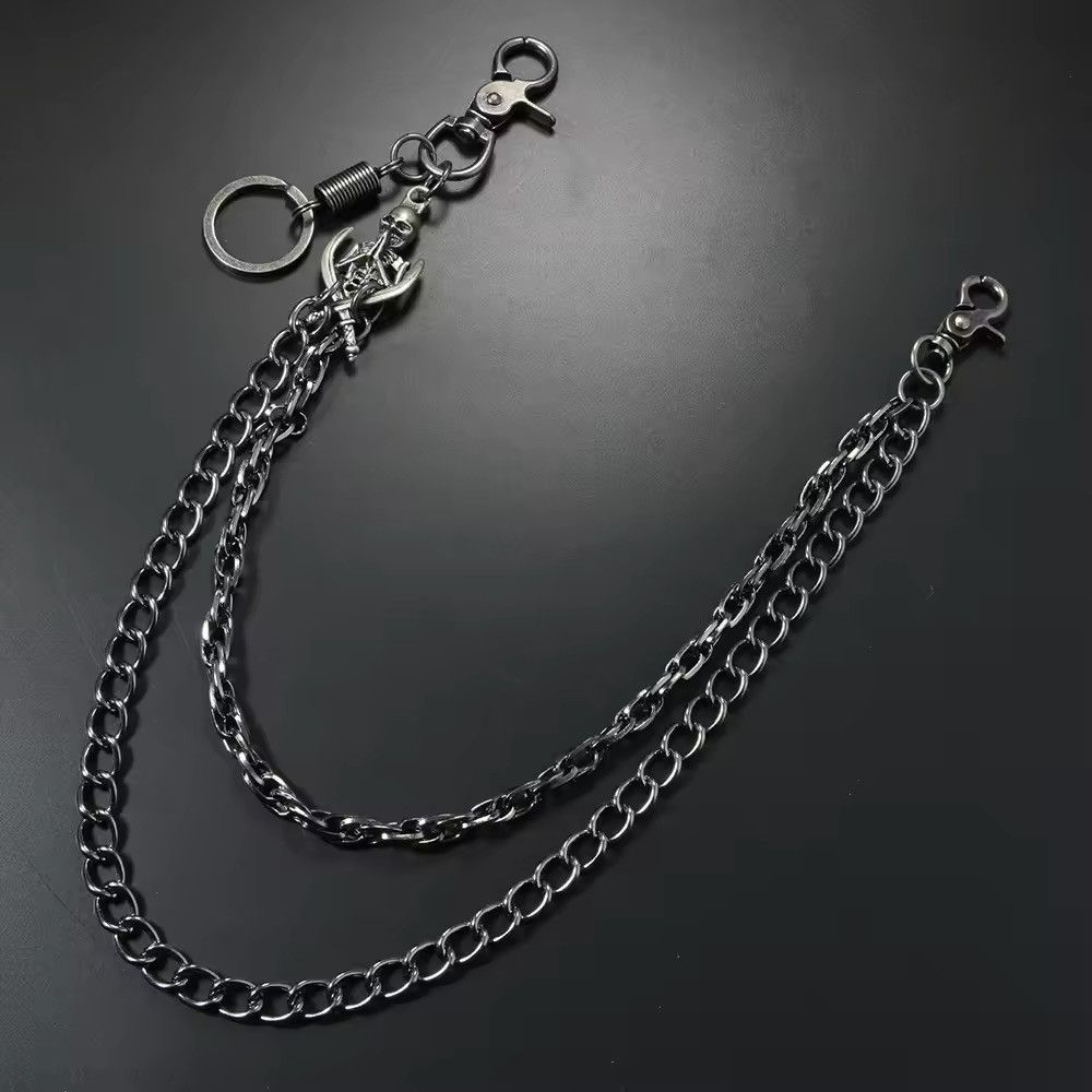 Jewelry Hip hop punk skull pendant multi-layer pants chain Size ONE SIZE - 1 Thumbnail