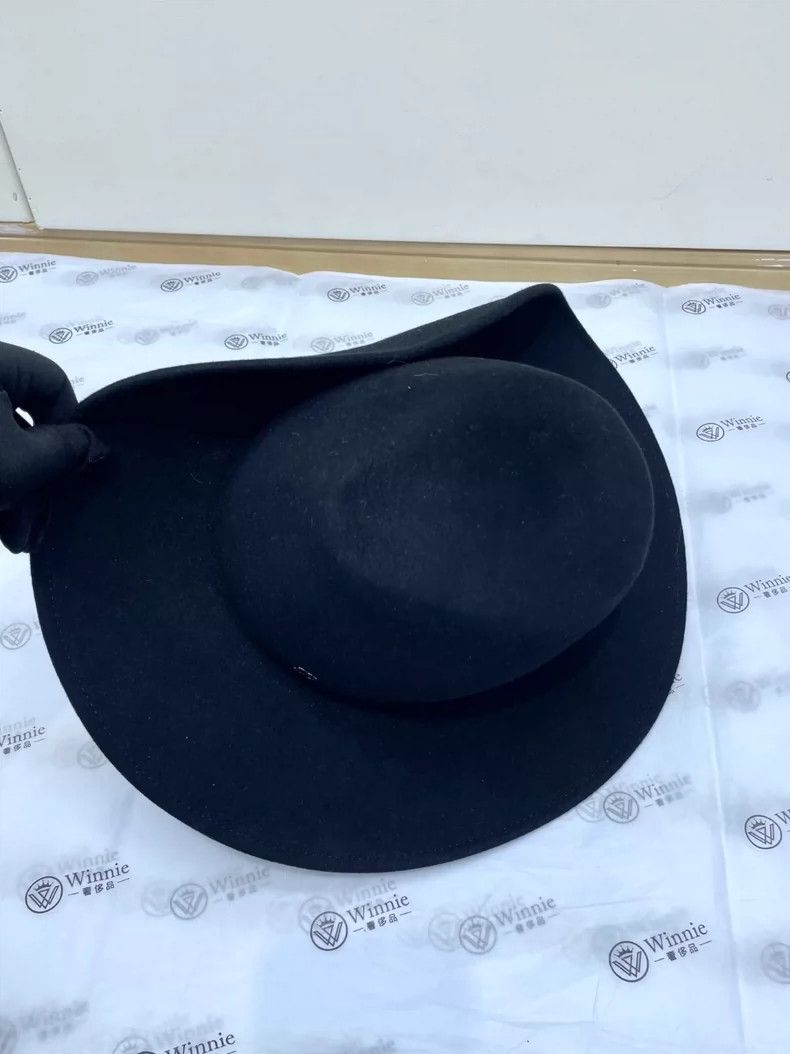 Chanel Chanel Size M Black irregular hat 2504-Nextarrow Size ONE SIZE - 3 Thumbnail