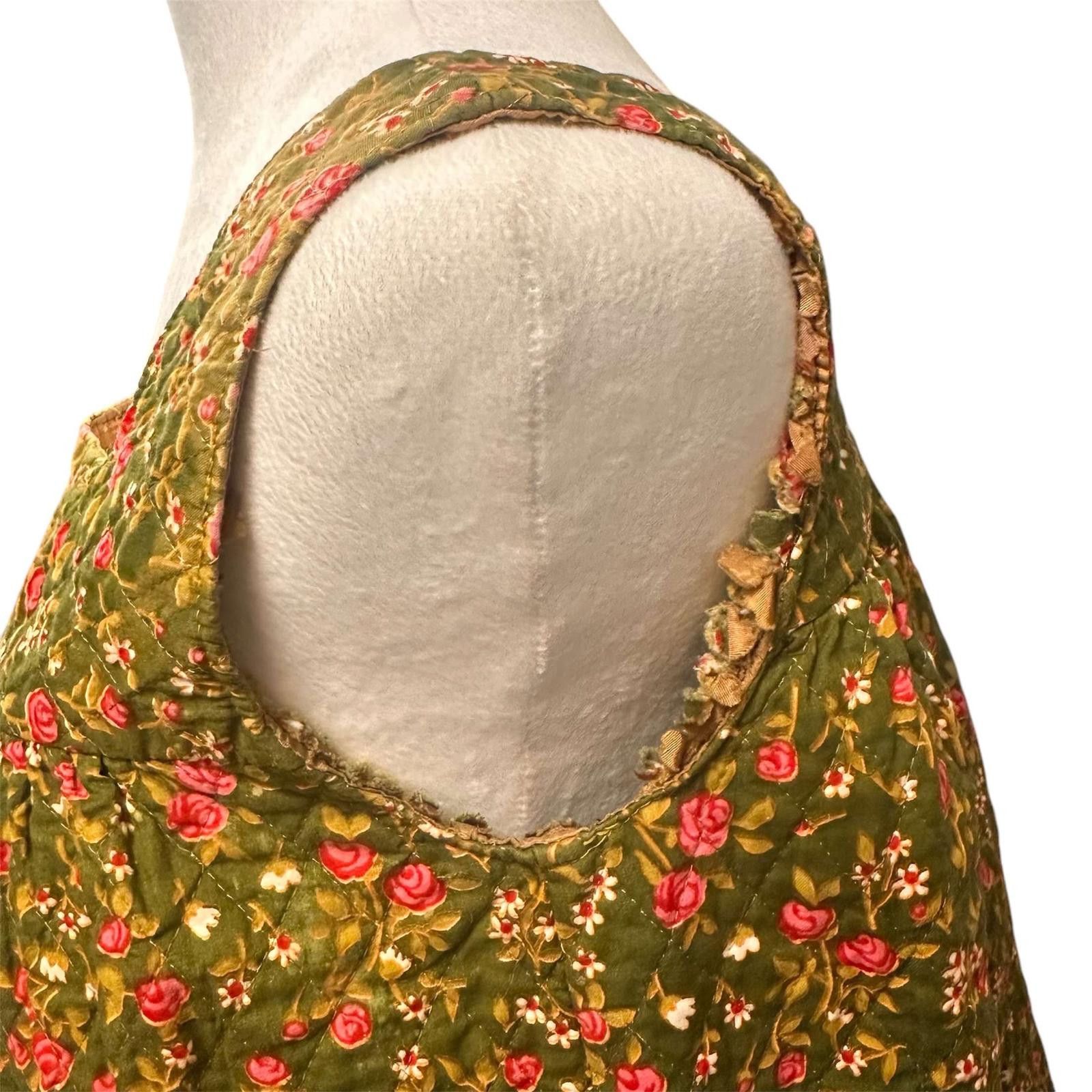 Handmade Vintage Handmade Flower Print Puffy Blanket Dress Size L / US 10 / IT 46 - 4 Thumbnail