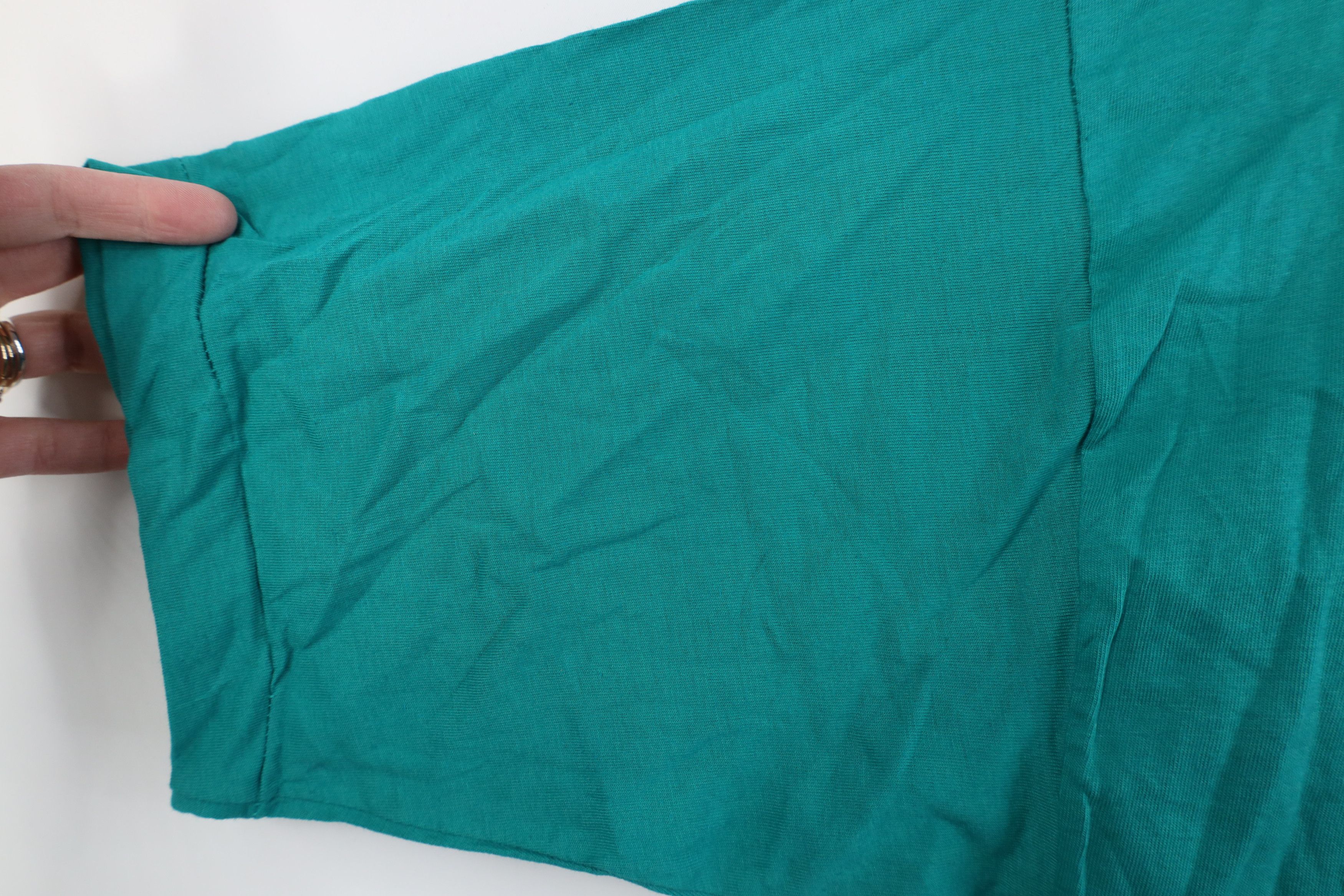Vintage Vintage 90s Streetwear Club Baggy Fit Henley T-Shirt Teal Size M / US 6-8 / IT 42-44 - 8 Thumbnail