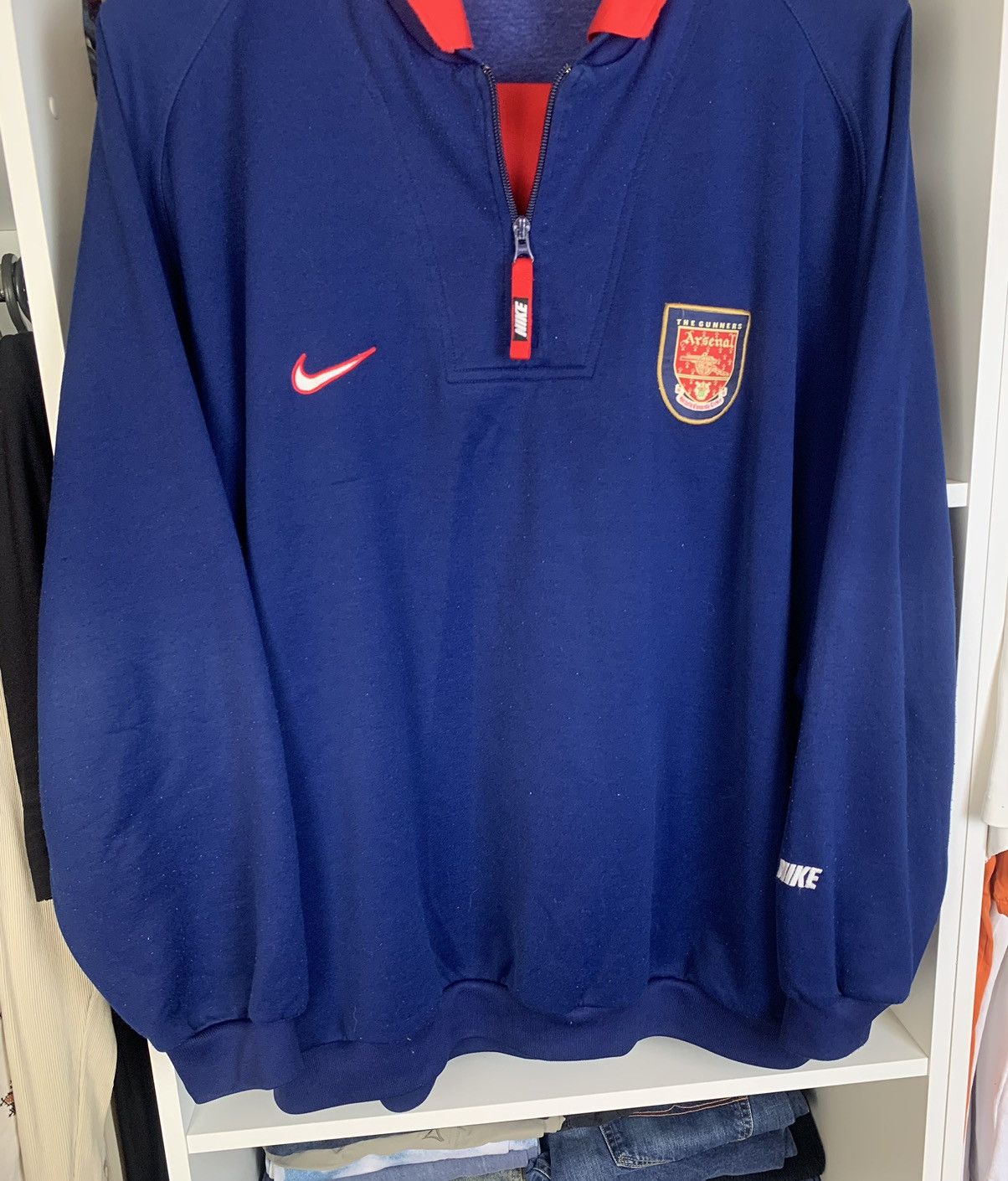 Nike Vintage 90s Nike Arsenal Soccer Sweatshirt Size US XXL / EU 58 / 5 - 15 Thumbnail