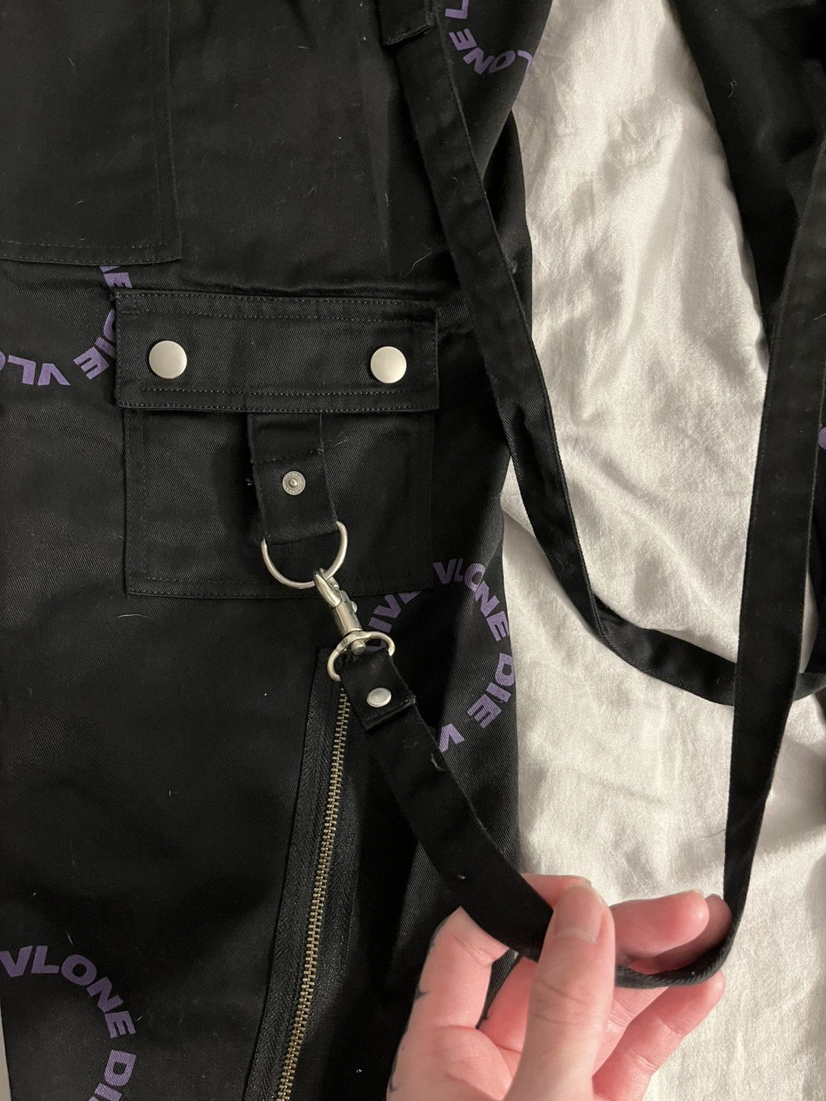 Vlone Vlone black and purple bondage pants Size US 30 / EU 46 - 12 Thumbnail