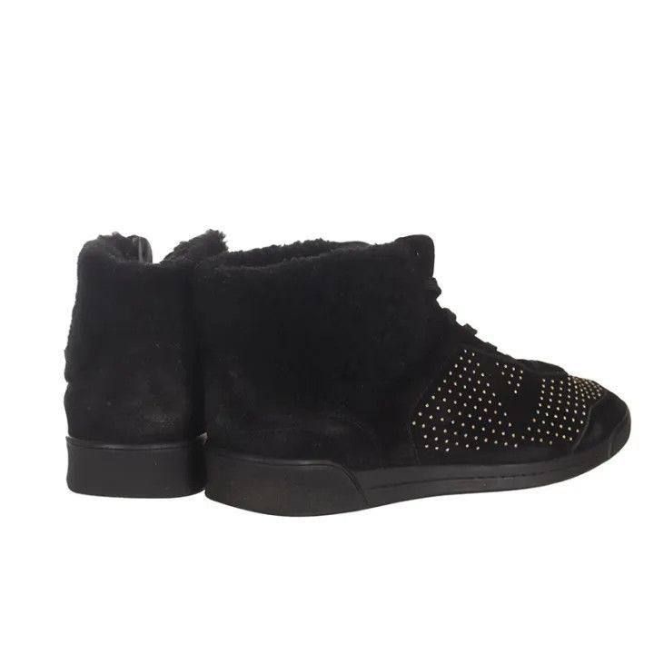 Louis Vuitton Louis Vuitton Black High-Top Fashion Sneakers -2508 Size US 6.5 / EU 39-40 - 3 Thumbnail