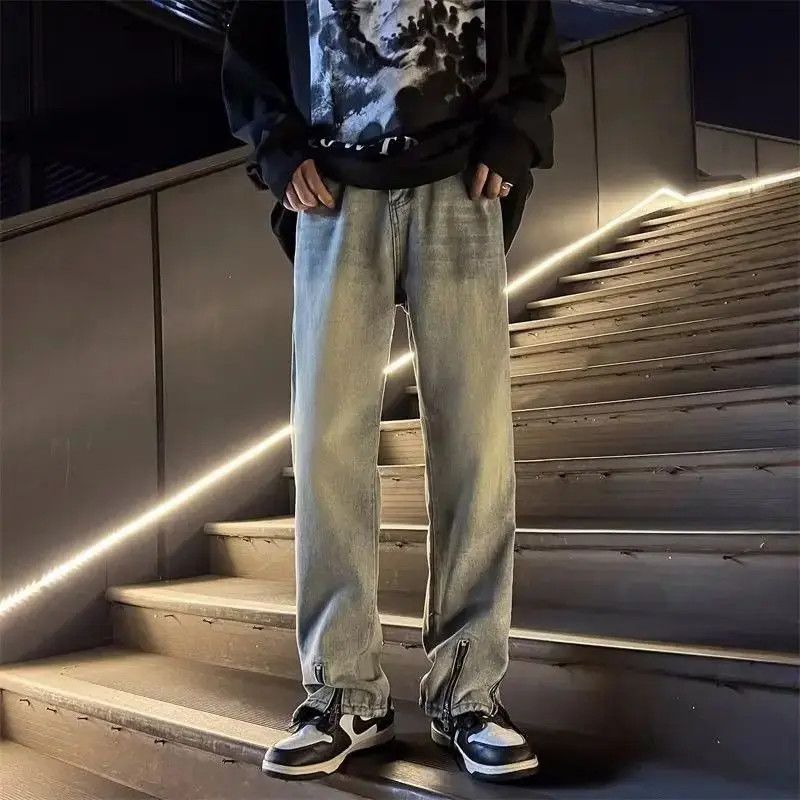Japanese Brand Retro loose straight leg jeans Size US 32 / EU 48 - 6 Thumbnail