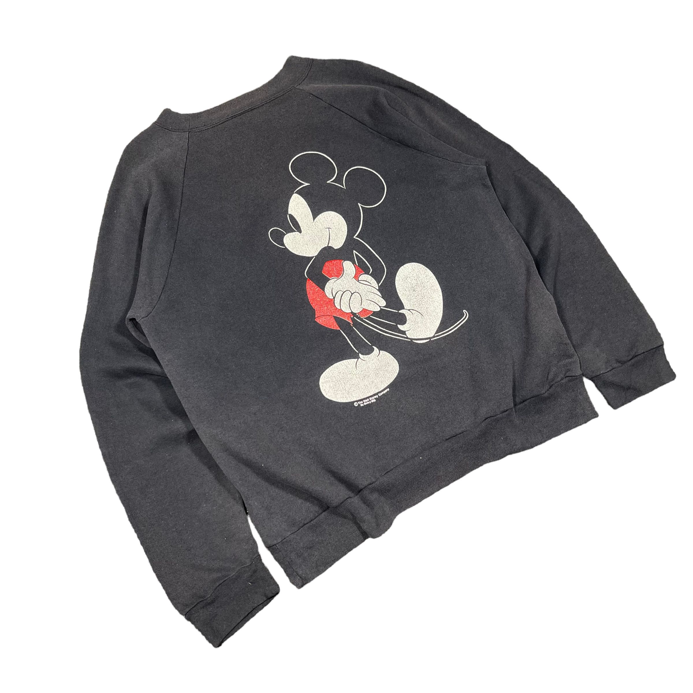 Mickey Mouse × Vintage Vintage 1980 Oneita Mickey Mouse Sun Faded Crewneck Size US L / EU 52-54 / 3 - 6 Thumbnail