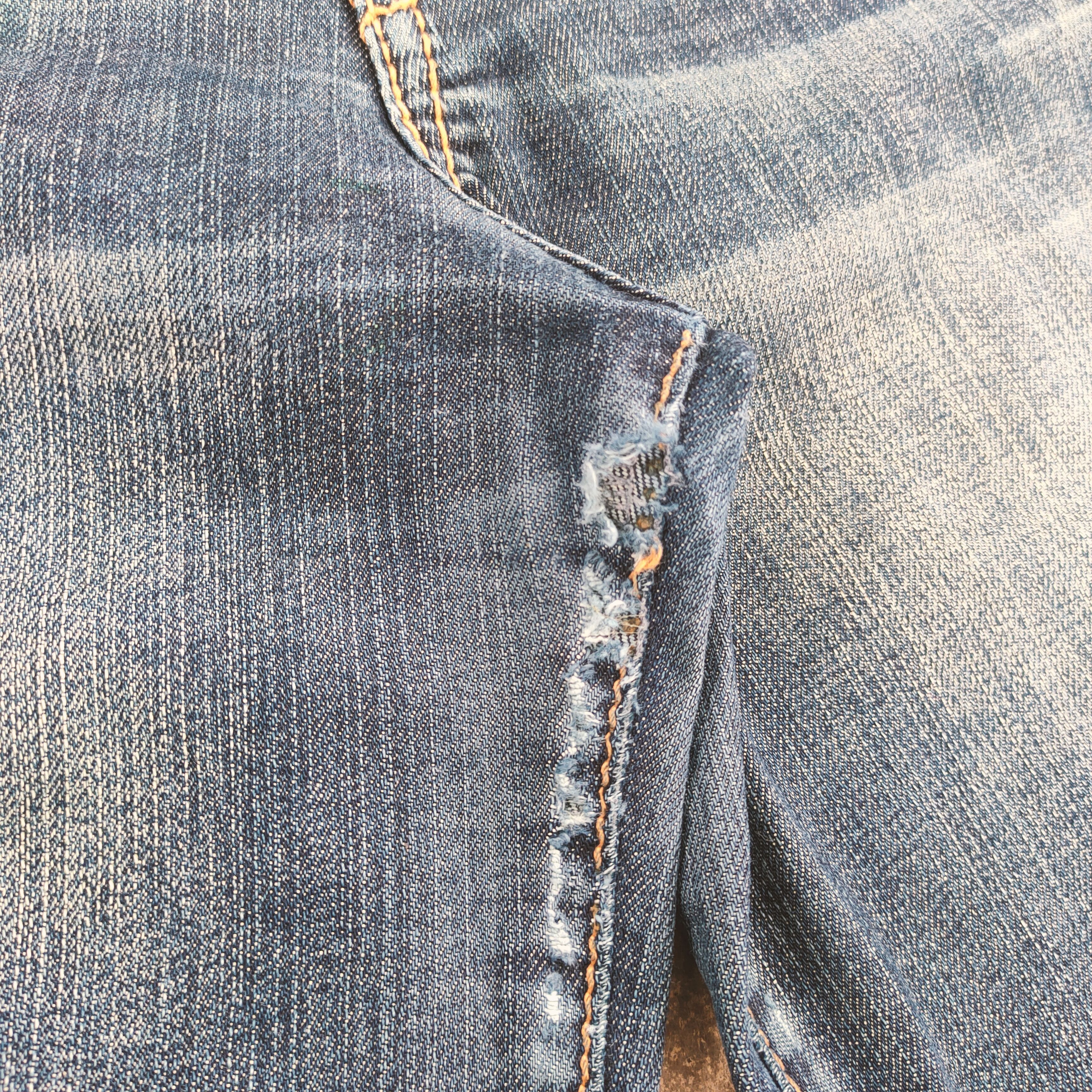 Japanese Brand NUVE FLARE FADED JEANS DENIM PANTS Size US 30 / EU 46 - 15 Thumbnail