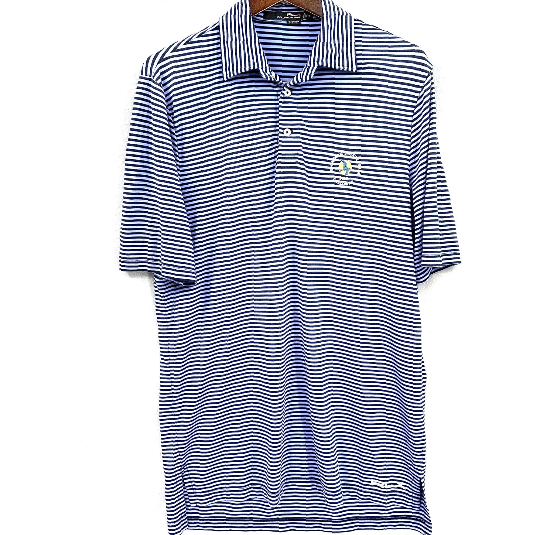 Ralph Lauren Ralph Lauren RLX Polo Golf Shirt Mens M USGA Galloway Team Blue Striped Polo Golf Shirt Mens M Blue RLX Polo Golf Size US M / EU 48-50 / 2 - 2 Thumbnail