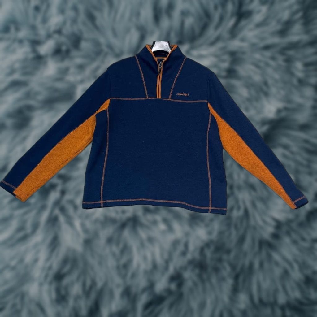 Orvis Orvis Soft Fleece 1/4 Zip Pullover Mens Large Blue Orange Size US L / EU 52-54 / 3 - 1 Thumbnail