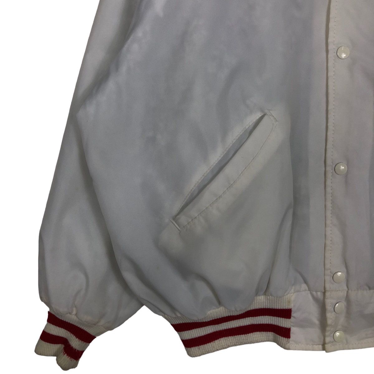 Japanese Brand 🔥Vtg Bomber Jacket Satin Delong Made in USA Size US XL / EU 56 / 4 - 4 Thumbnail