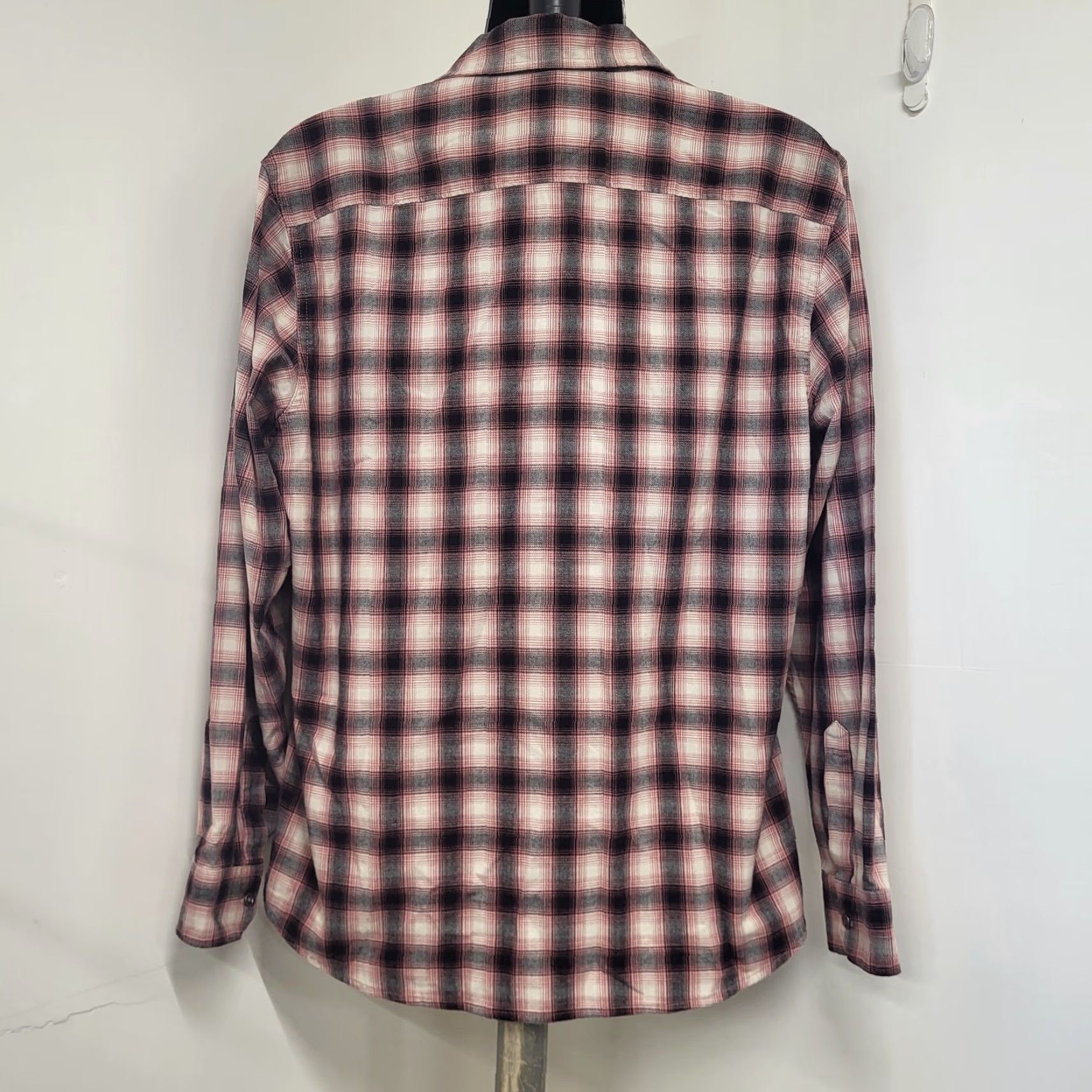 Wrangler Wrangler Shirt Western Plaid Long Sleeve Button-Up XL Tall Mens Coral Black Multicolor Casual Workwear Sed? (note: fix) Size US XL / EU 56 / 4 - 5 Thumbnail