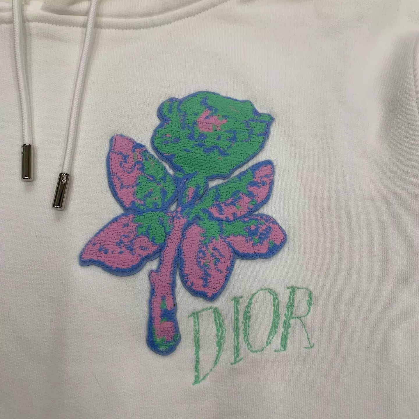 Dior Dior white floral hoodie S 95 new Size S / US 4 / IT 40 - 5 Thumbnail