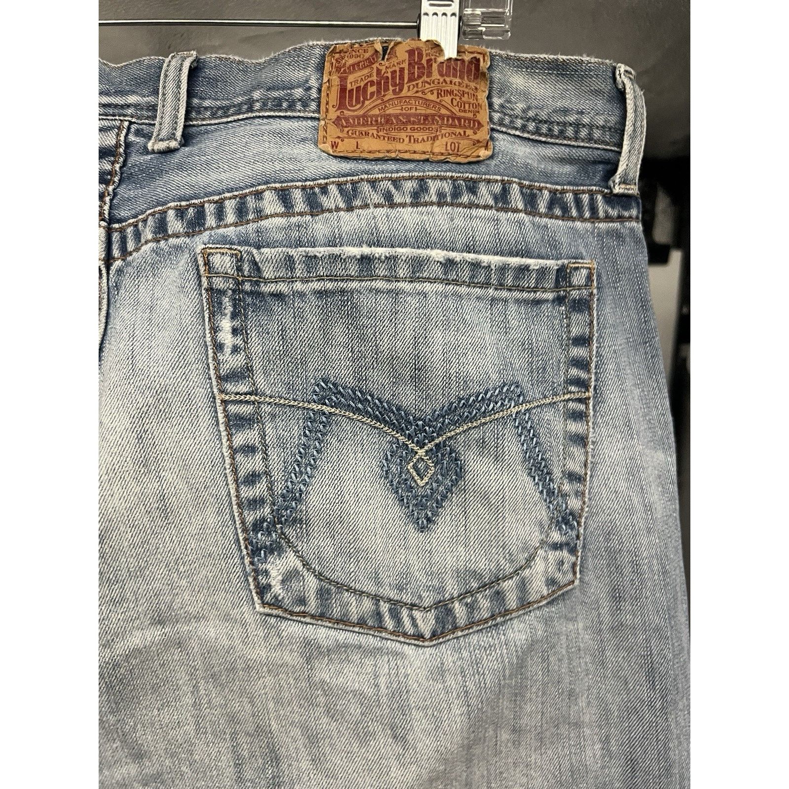 Lucky Brand Lucky Brand Denim Jeans Relax Bootleg Mens 38x31 Distressed Size US 38 / EU 54 - 5 Thumbnail