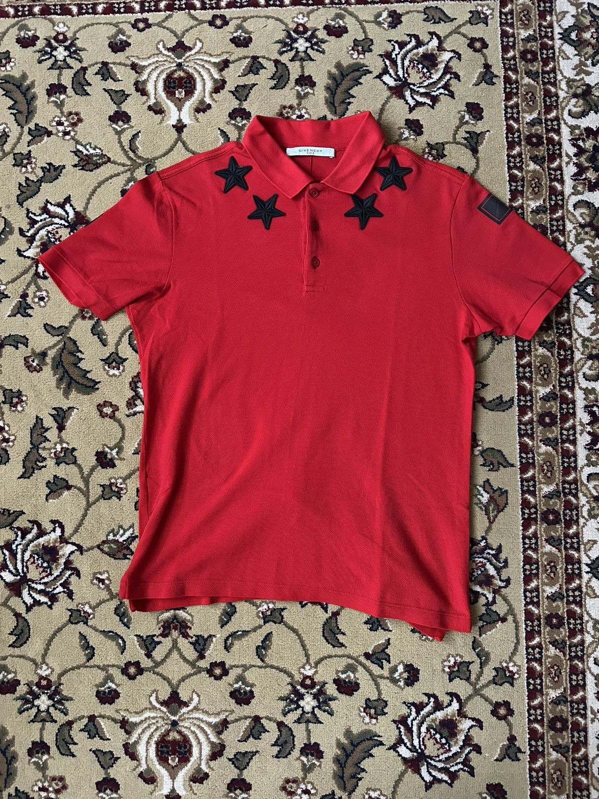 Givenchy SS14 STARS POLO RED | Grailed