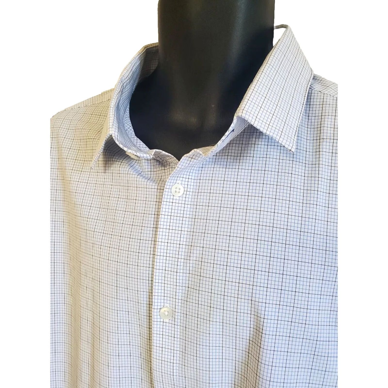 Mizzen+Main Mizzen + Main Shirt Mens XXL Trim Fit Button Up Light Blue Tattersal Check Plaid Size US XXL / EU 58 / 5 - 5 Thumbnail