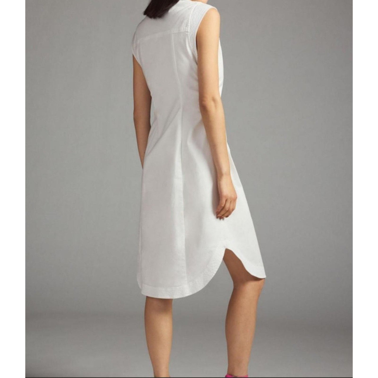 Anthropologie Anthropologie Shirt Dress Button Front Pleated Sz 0P Size XS / US 0-2 / IT 36-38 - 4 Thumbnail