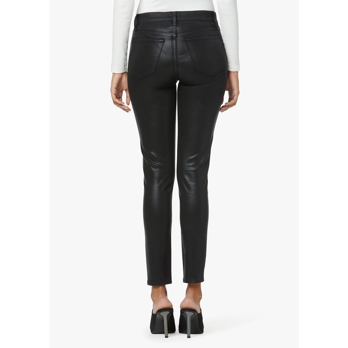 Other Joes Jeans Charlie High Rise Skinny Ankle Black Coated 29 Size 29" - 12 Thumbnail