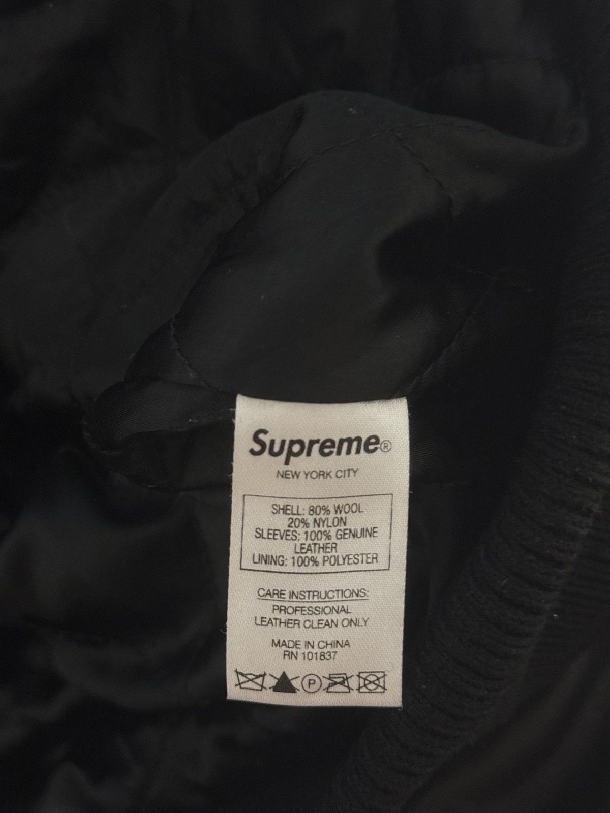 Supreme Supreme black motion logo varsity Jacket Size US XL / EU 56 / 4 - 6 Thumbnail