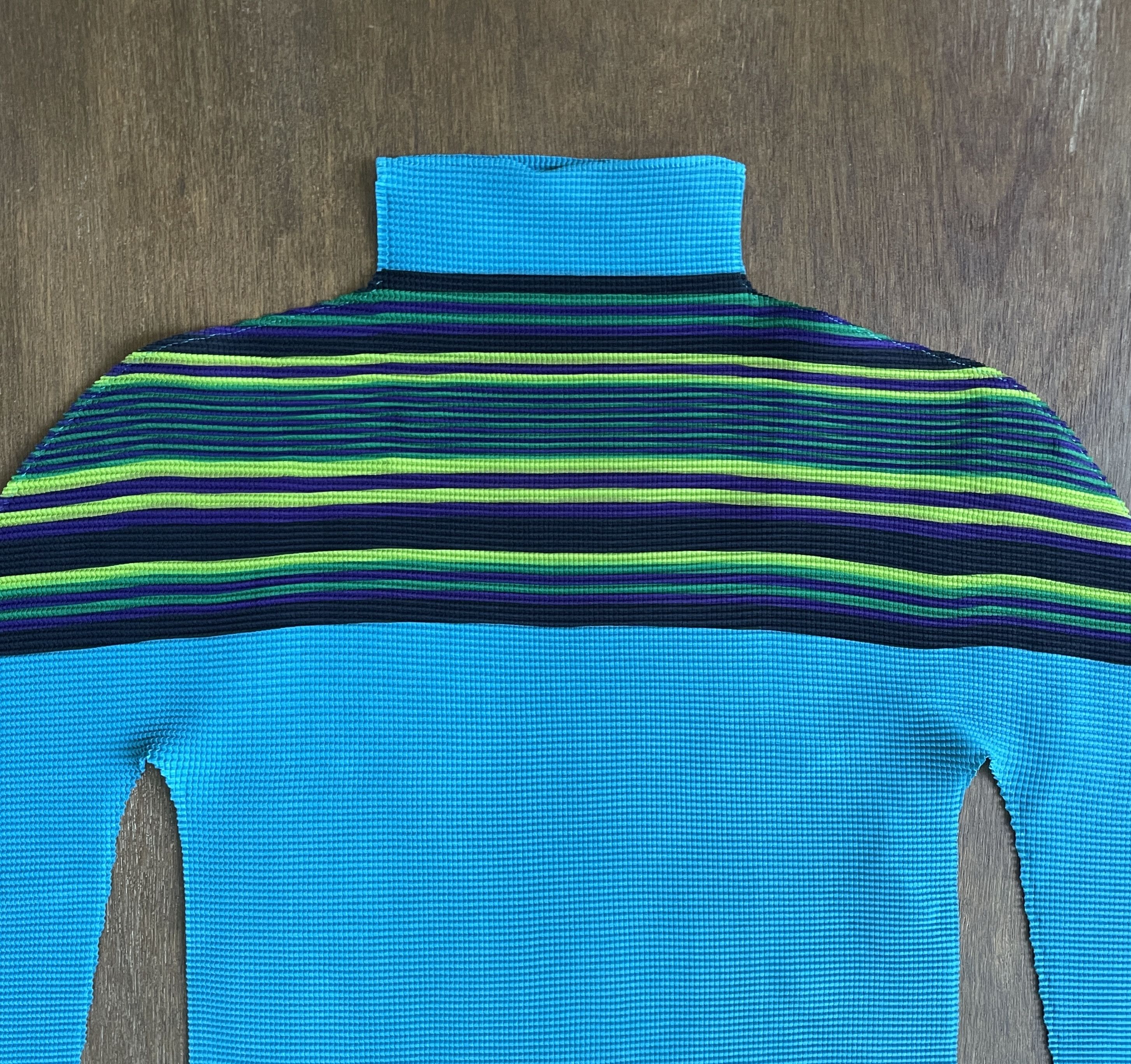 Issey Miyake ISSEY MIYAKE ME Turquoise Turtle Neck Size US XXS / EU 40 - 6 Thumbnail