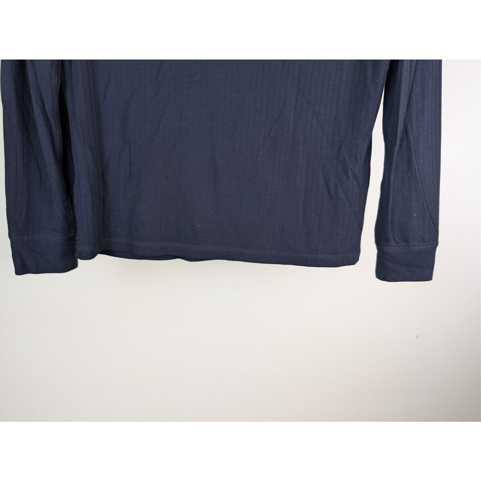 Vince o1rshd1 CC20 Raw Edge Long Sleeve Henley T-Shirt in Blue Size US S / EU 44-46 / 1 - 12 Thumbnail