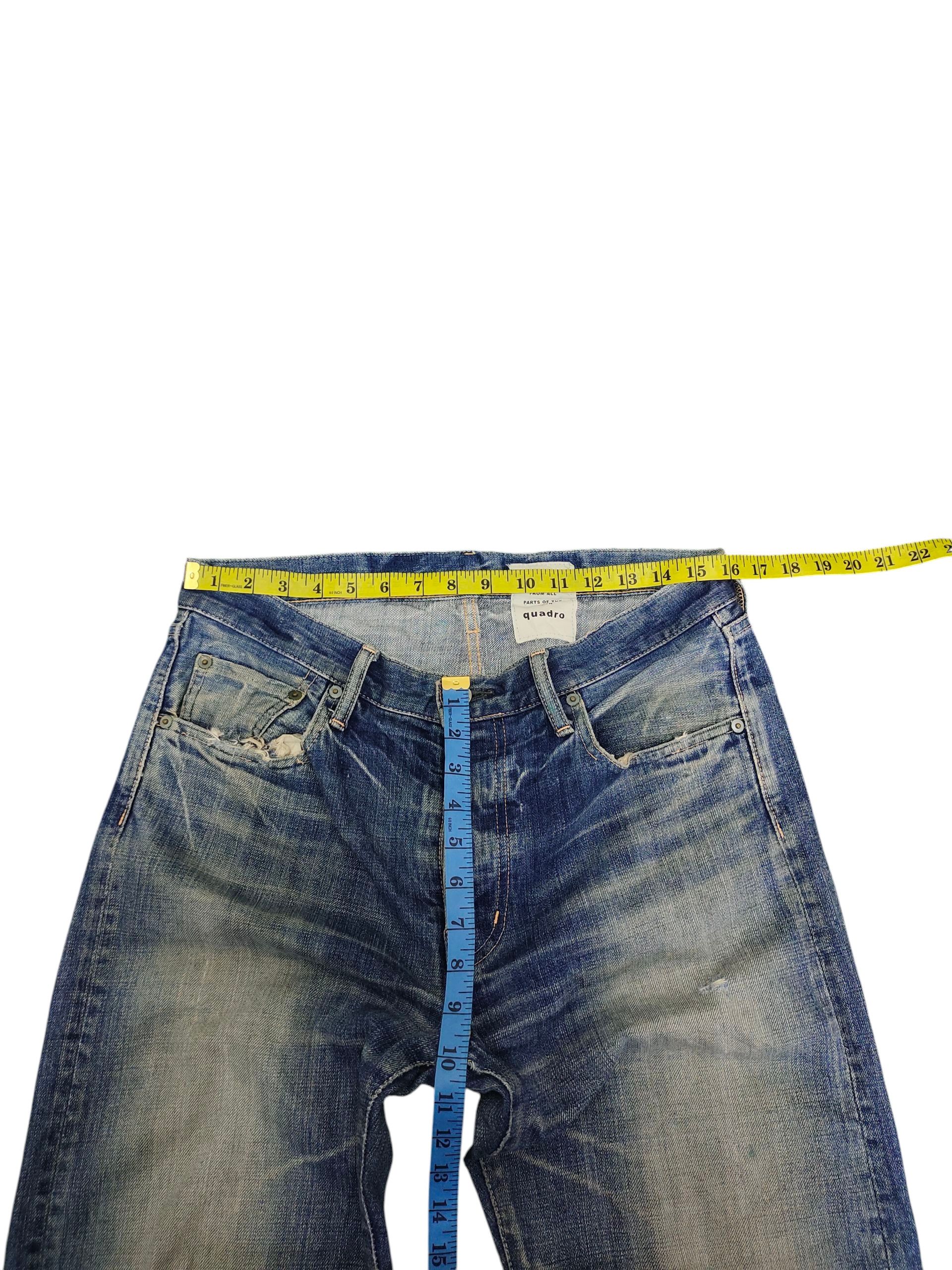 Kapital Quadro Japan Jeans - Clawmark Distress Faded Denim Size US 32 / EU 48 - 13 Thumbnail