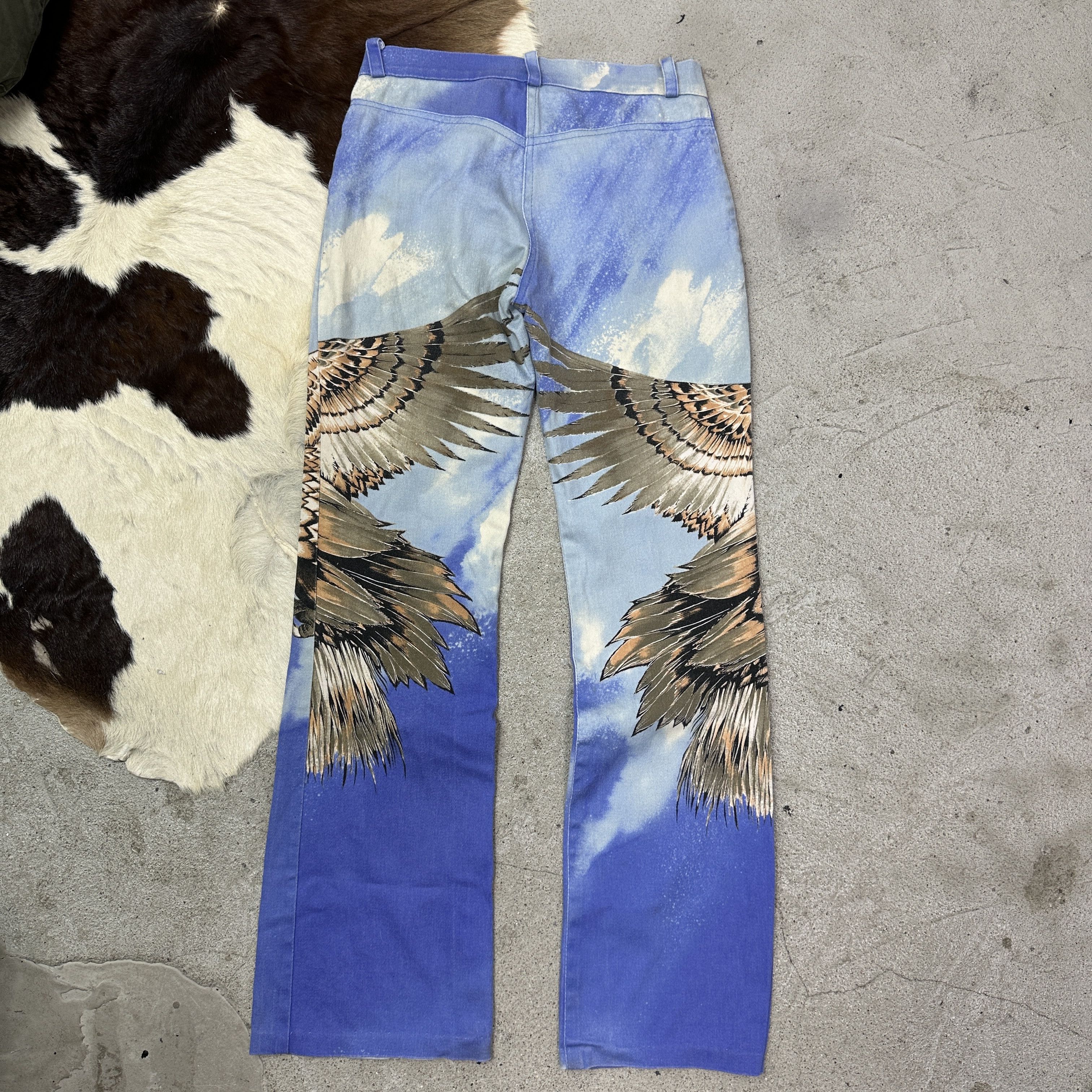 Vintage Vintage Avant Garde Streetwear Fullprint Wings Pants 00s Size 26" / US 2 / IT 38 - 8 Thumbnail