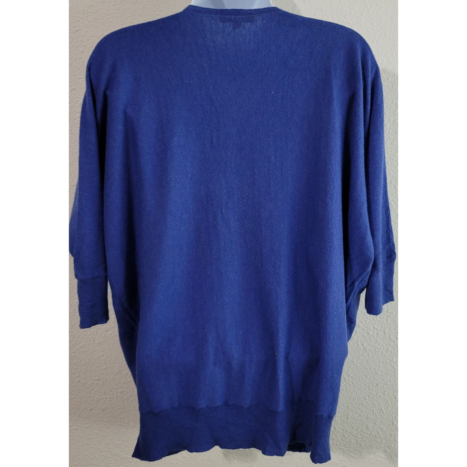 Other Eileen Fisher Blue Marled Draped Cowl Neck Sweater XS Size XS / US 0-2 / IT 36-38 - 3 Thumbnail