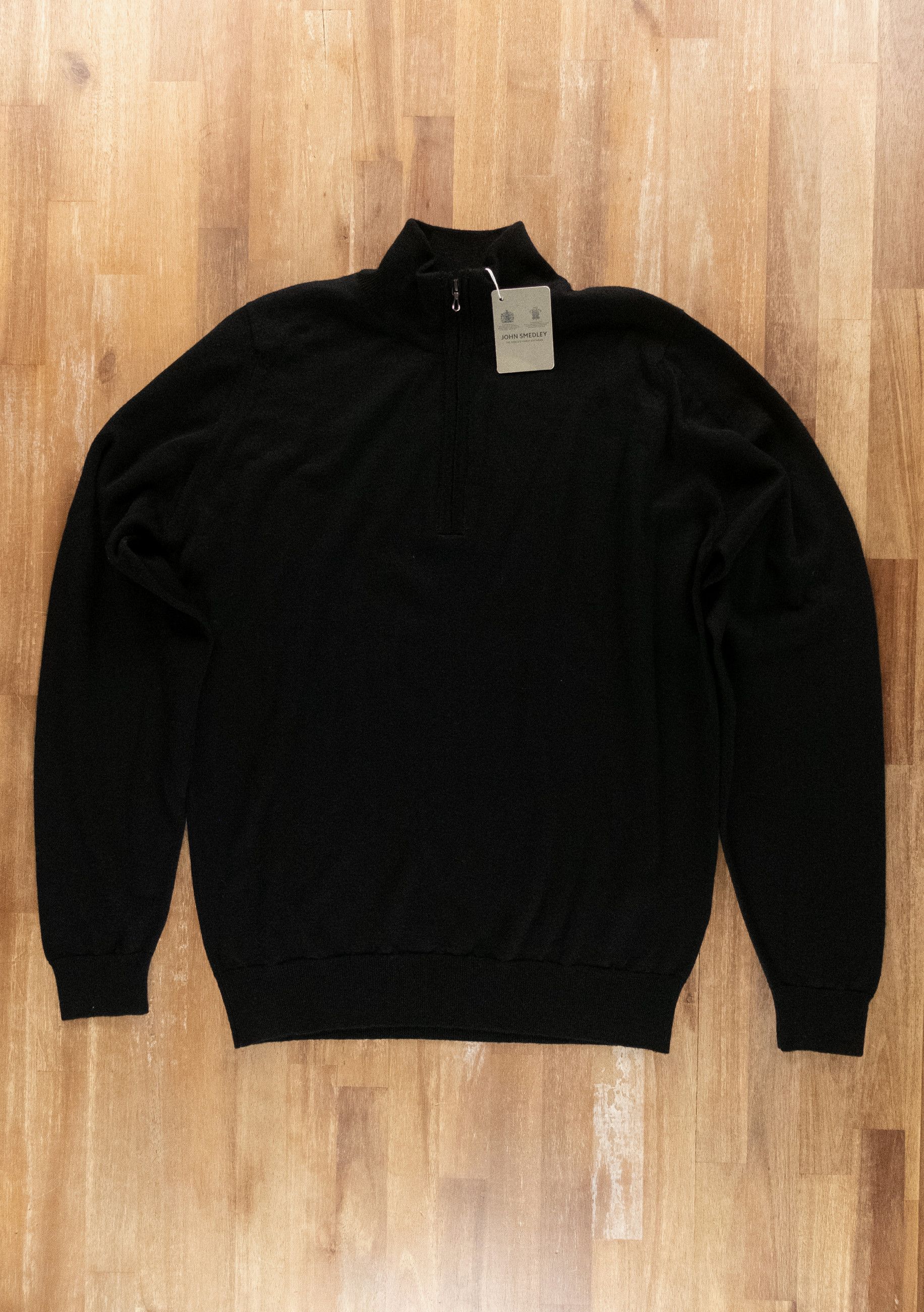 John Smedley JOHN SMEDLEY Tapton black half zip wool sweater Medium Size US M / EU 48-50 / 2 - 4 Thumbnail