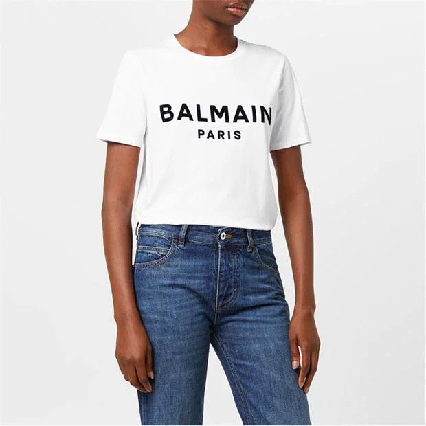 Balmain o1g2r1mq0924 T-Shirts in Blanc & Noir Size XL / US 12-14 / IT 48-50 - 4 Thumbnail