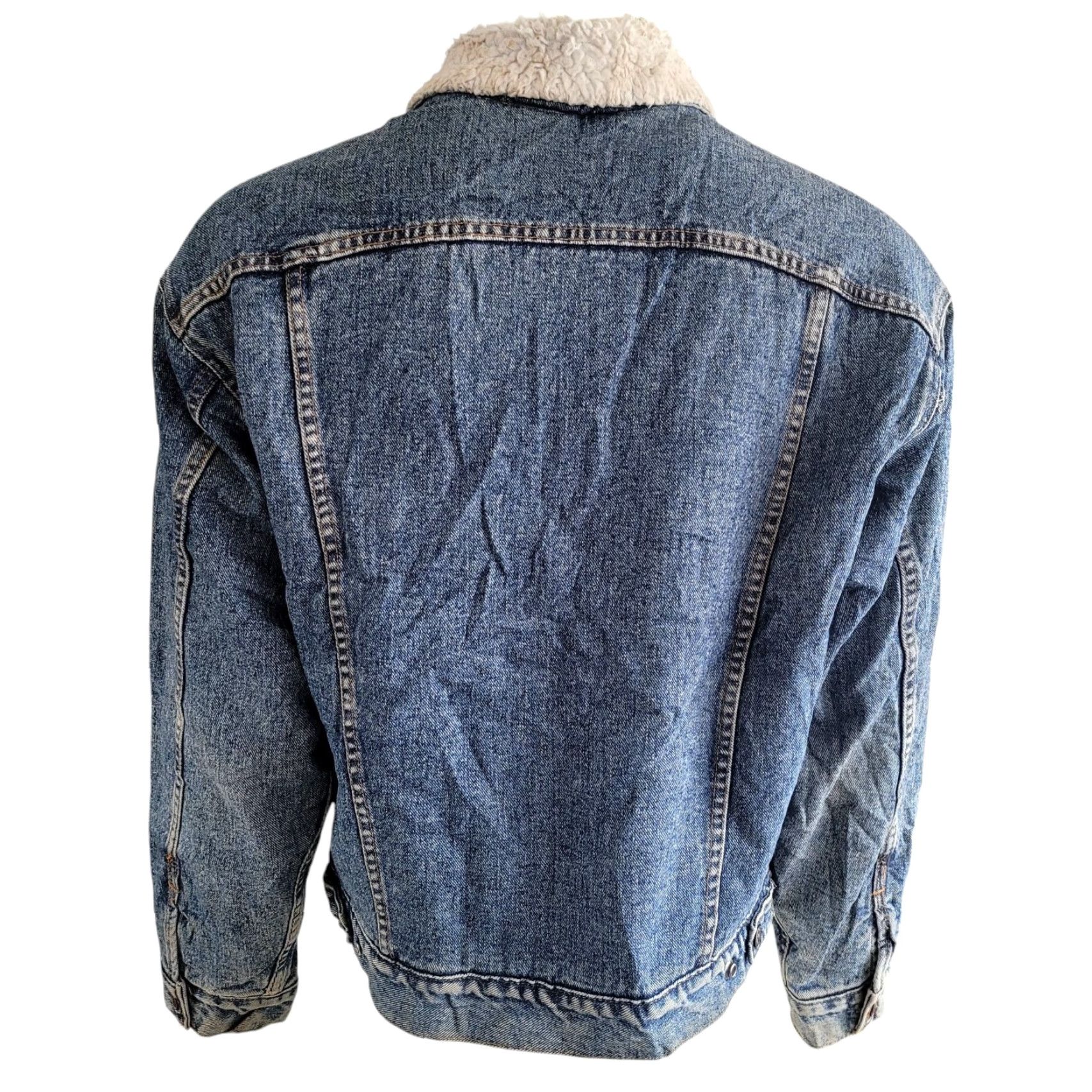 Levi's Levi’s AUTHENTIC Sherpa Denim Trucker Jacket - Made in USA - Size M - Men’s Blue Sherpa-Lined Trucker Jacket Size US M / EU 48-50 / 2 - 4 Thumbnail