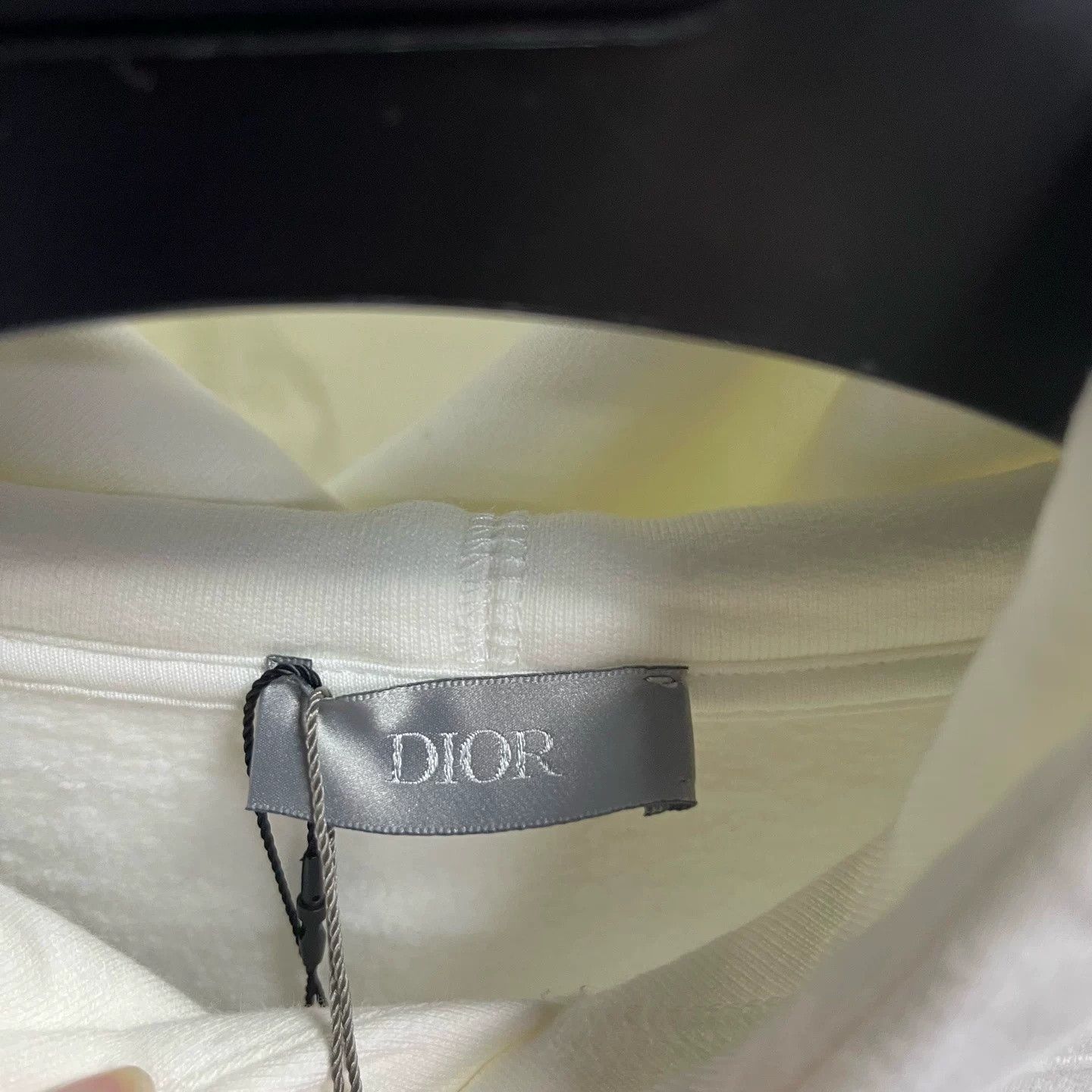 Dior Dior White Logo Long-sleeve Hoodie Size US M / EU 48-50 / 2 - 2 Thumbnail
