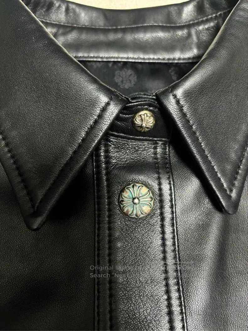 Chrome Hearts Chrome Hearts Leather Jacket with Silver Buttons. Size US S / EU 44-46 / 1 - 5 Thumbnail