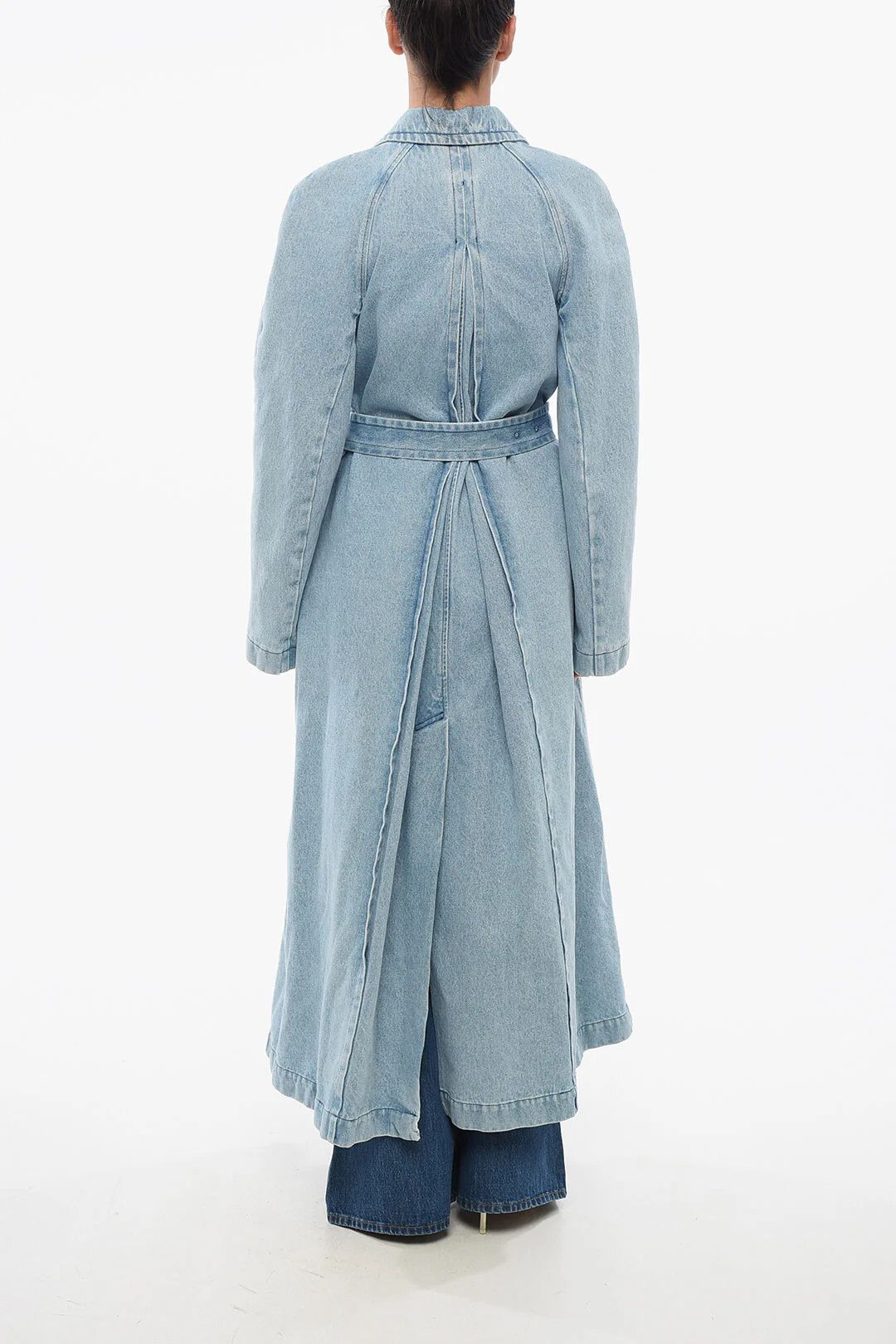Dries Van Noten og1mm0426 Double-Breasted Denim Coat in Light Blue Size M / US 6-8 / IT 42-44 - 2 Thumbnail