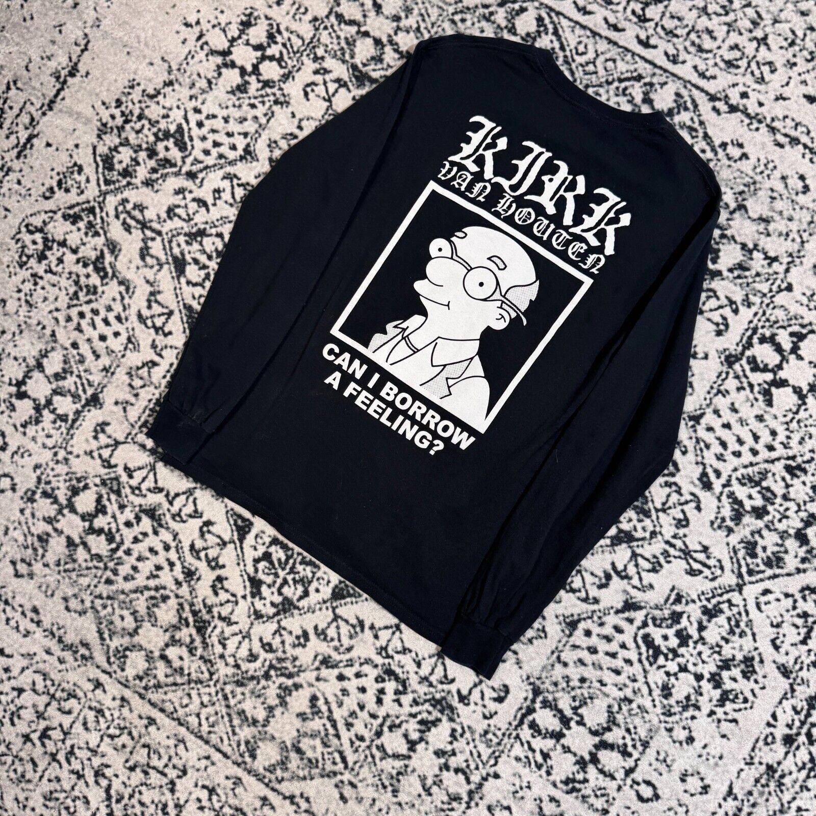 Vintage Vintag Black Cotton Longsleeve Size S Kirk Van Houten Shirt Size US S / EU 44-46 / 1 - 2 Thumbnail