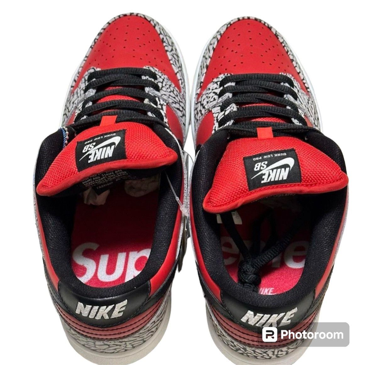 Nike × Supreme 2012 Nike Dunk SB Low Supreme Red Cement (2012) Size US 9.5 / EU 42-43 - 14 Thumbnail