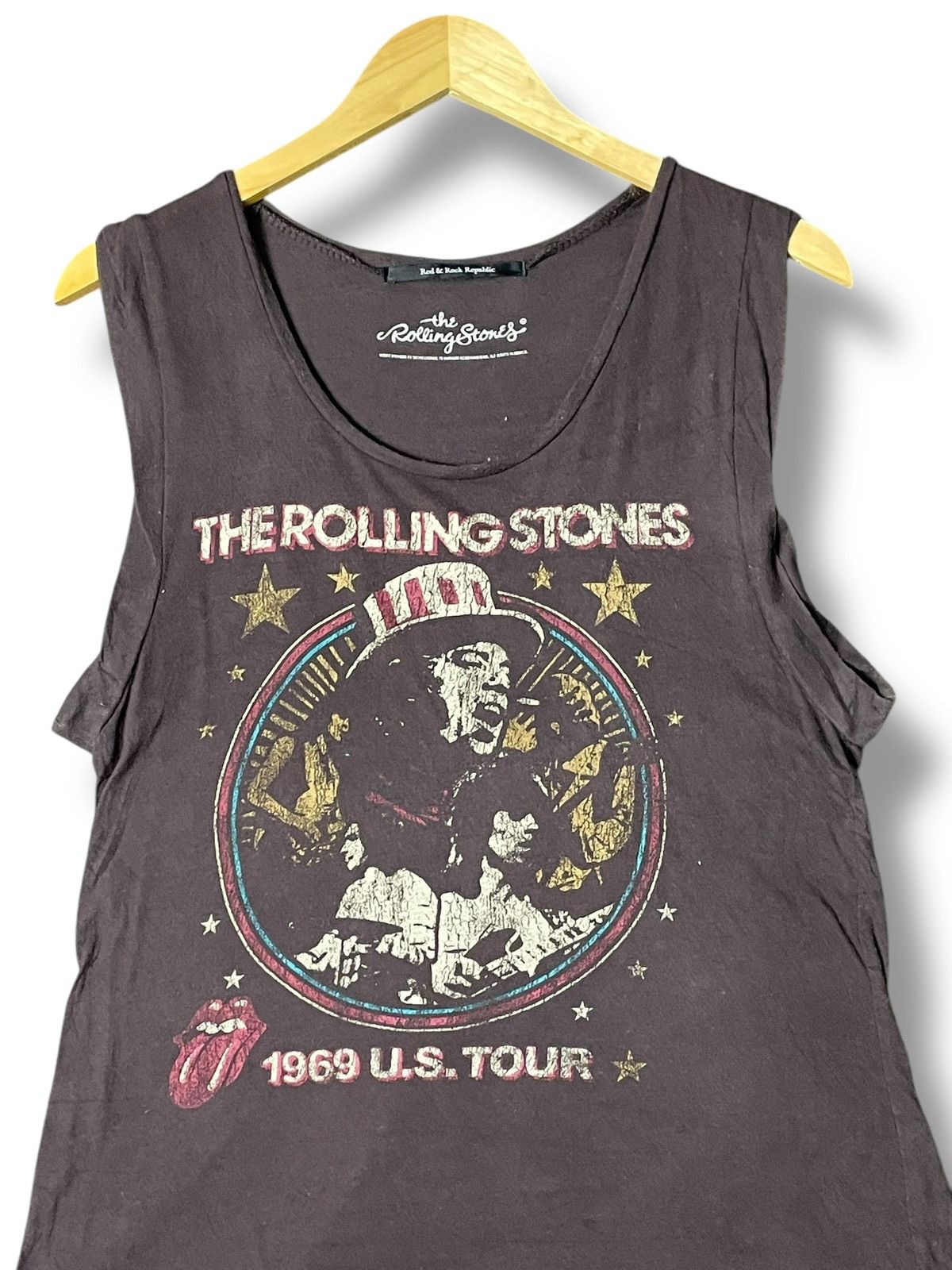 Band Tees × The Rolling Stones × Vintage The Rolling Stones Sleeveless Rock Shirt (42) Size US XS / EU 42 / 0 - 2 Thumbnail