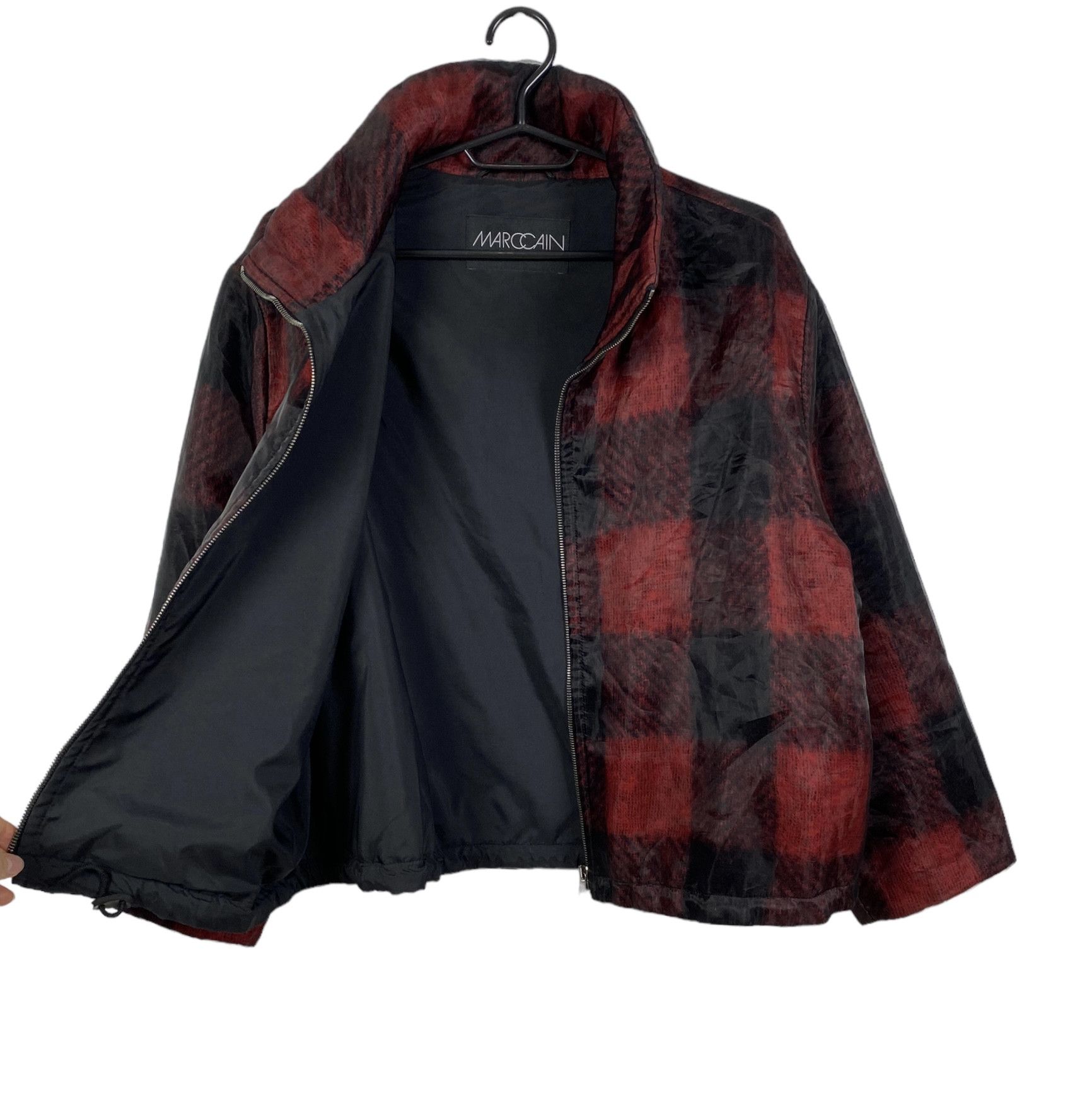 Other Marc Cain Checkered Jacket Wool-Mohair Outside Mesh size 4 Size L / US 10 / IT 46 - 12 Thumbnail