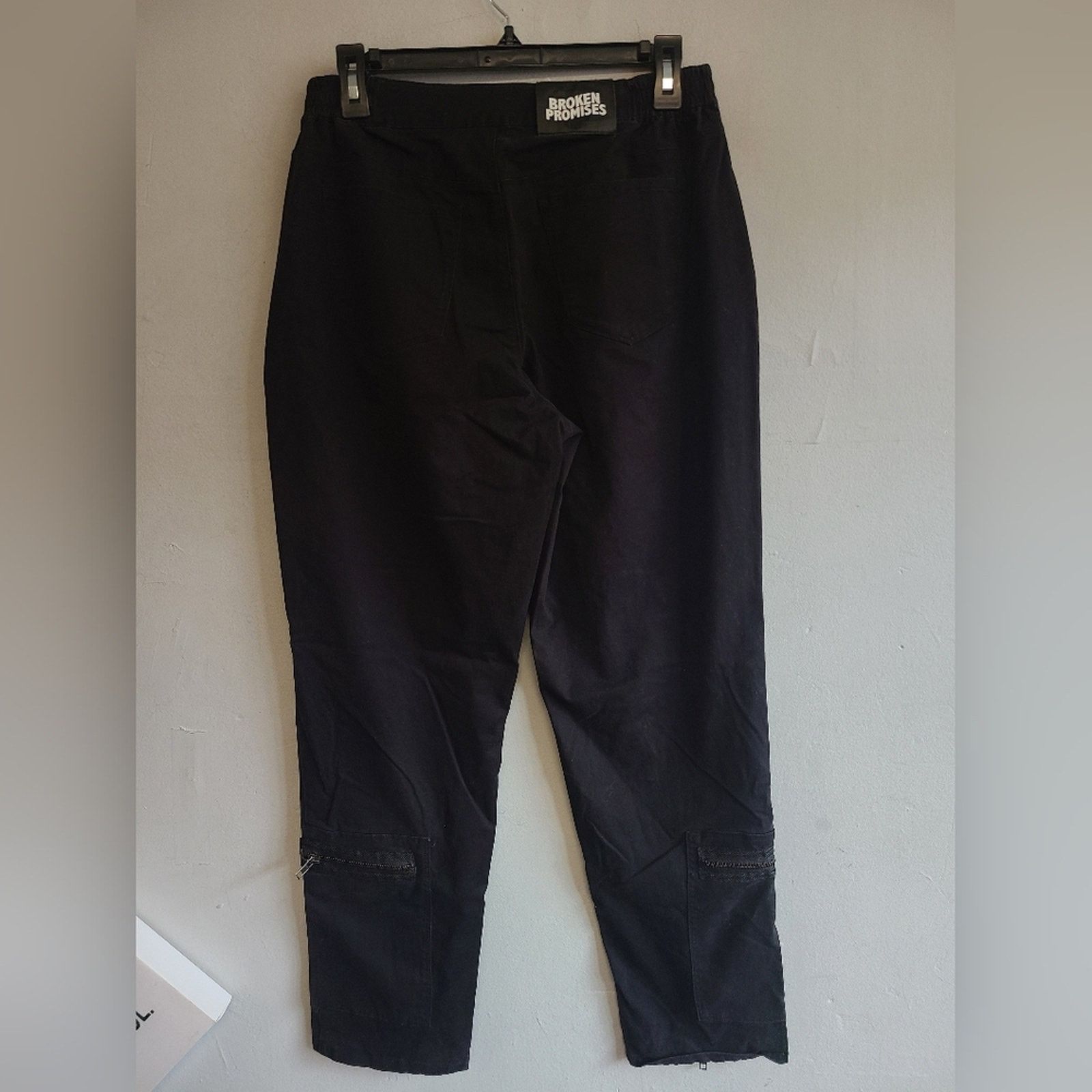 Broken Promises Co. Medium Broken Promises unisex black cargo skinny pants Size US 34 / EU 50 - 2 Thumbnail